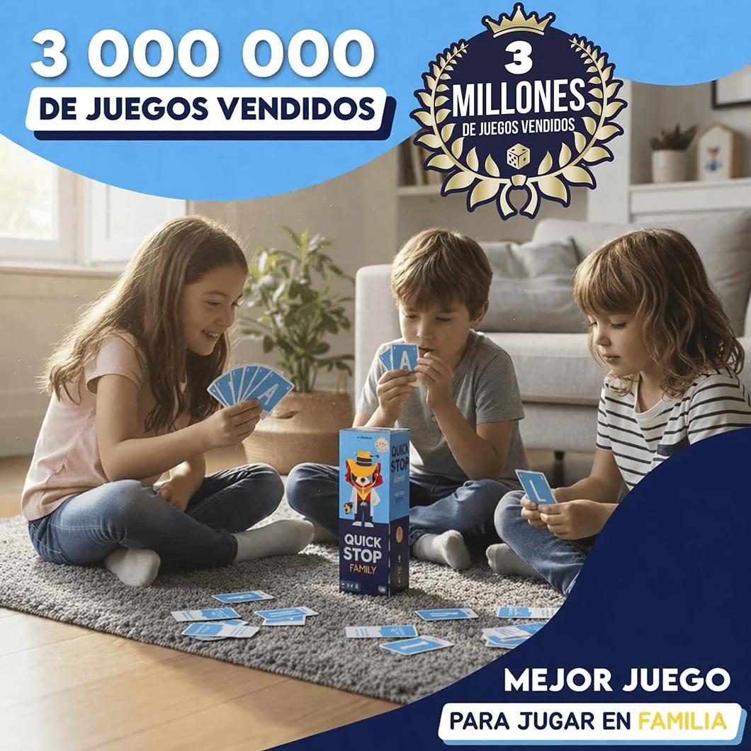 ATM Gaming Quickstop Family Juego de Mesa Rápido Competitivo Regalo Original