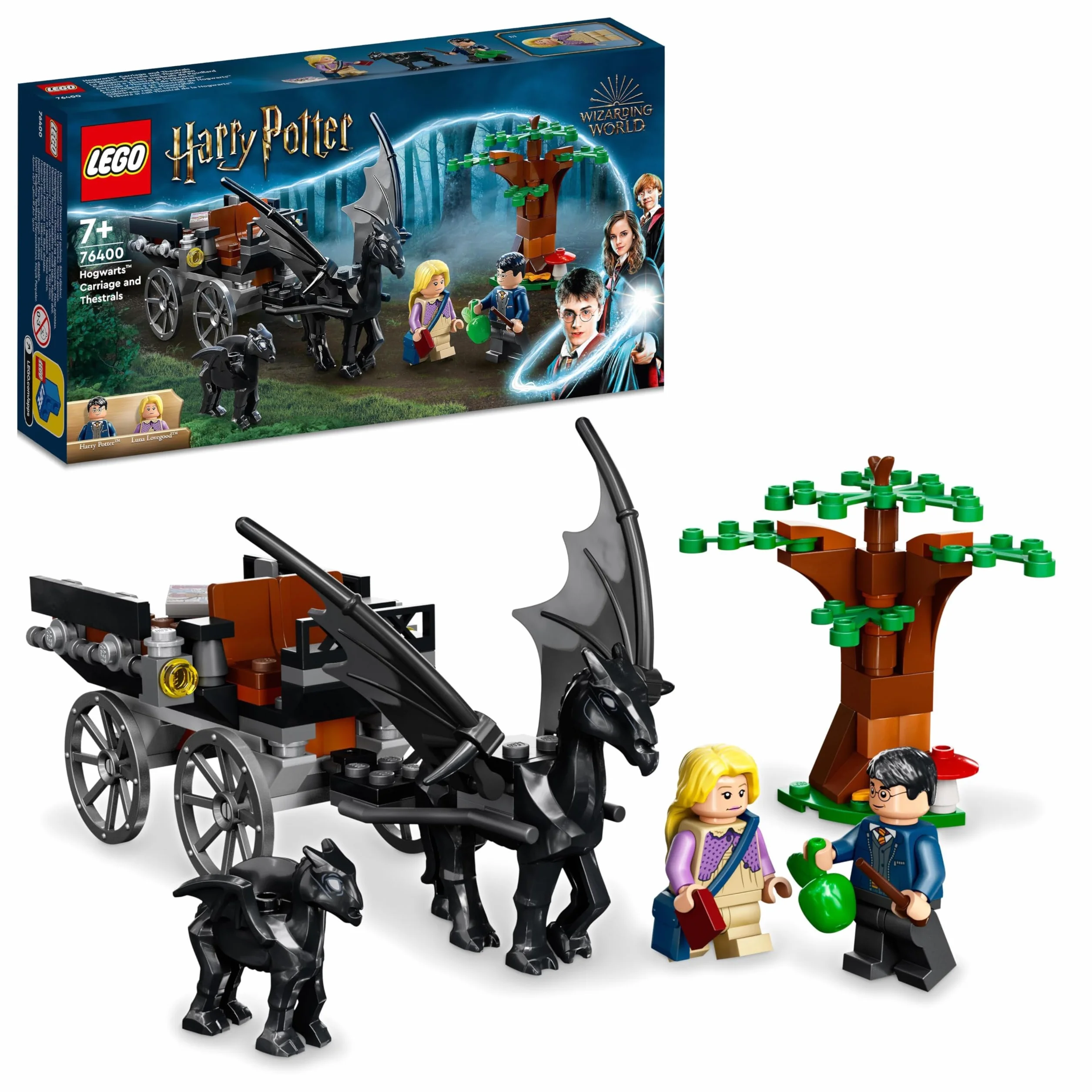 LEGO 76400 Harry Potter Carruaje y Thestrals de Hogwarts, Set de Construcción con Mini Figuras