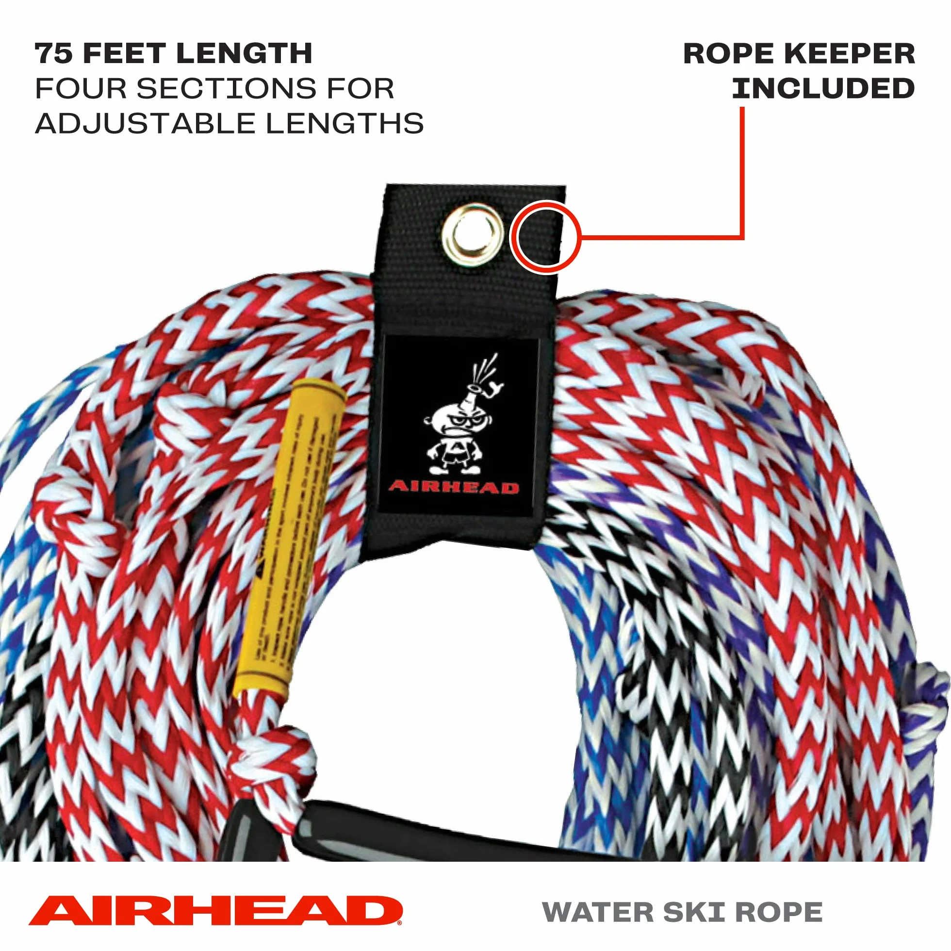 AIRHEAD Cuerda de esquí acuático 4 Secciones 75 pies