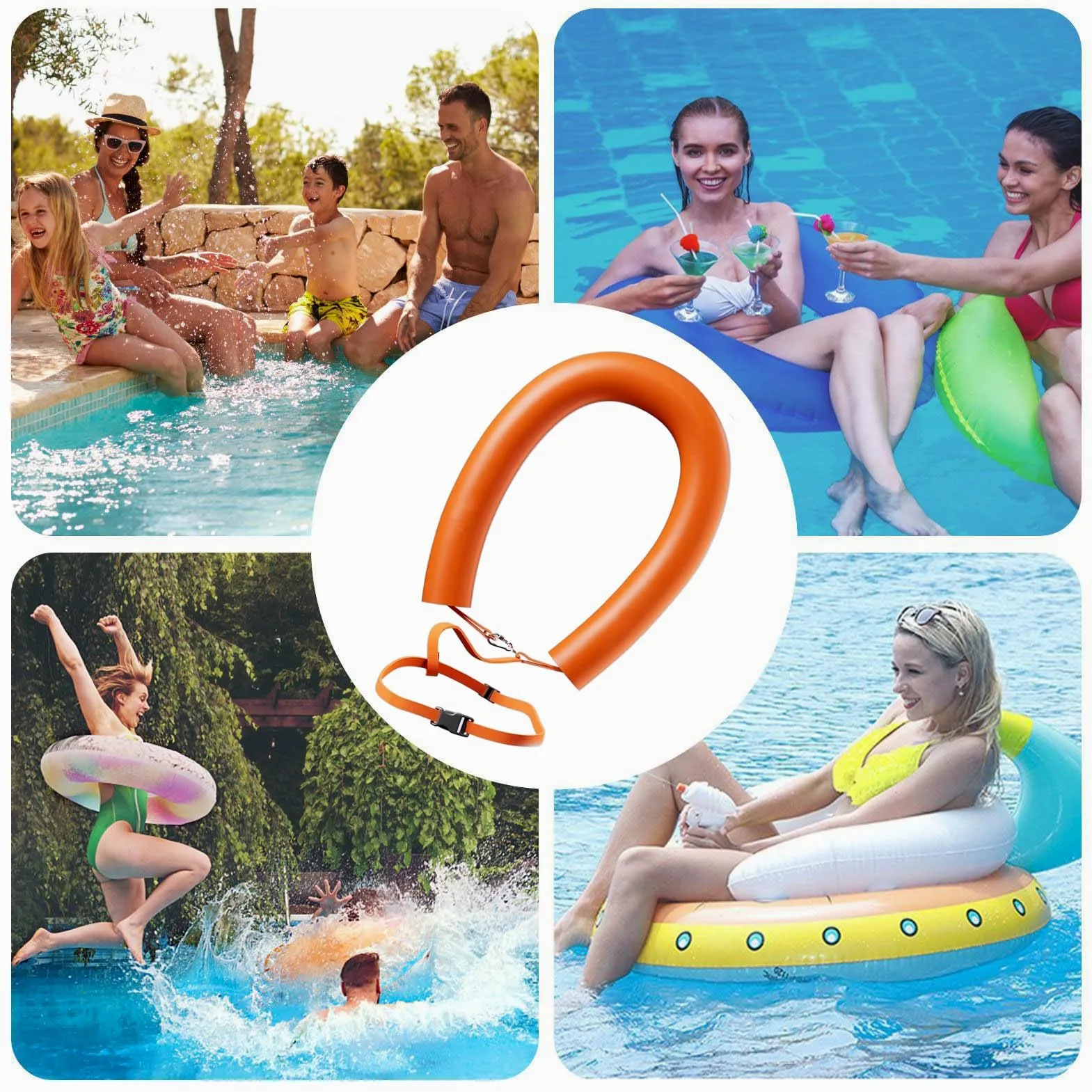 Flotador de natación Entrenador Altamente Visible Sin Inflar | Cinturón flotador para entrenamiento de natación Para aguas abiertas, ríos, mares, principiantes y entusiastas del