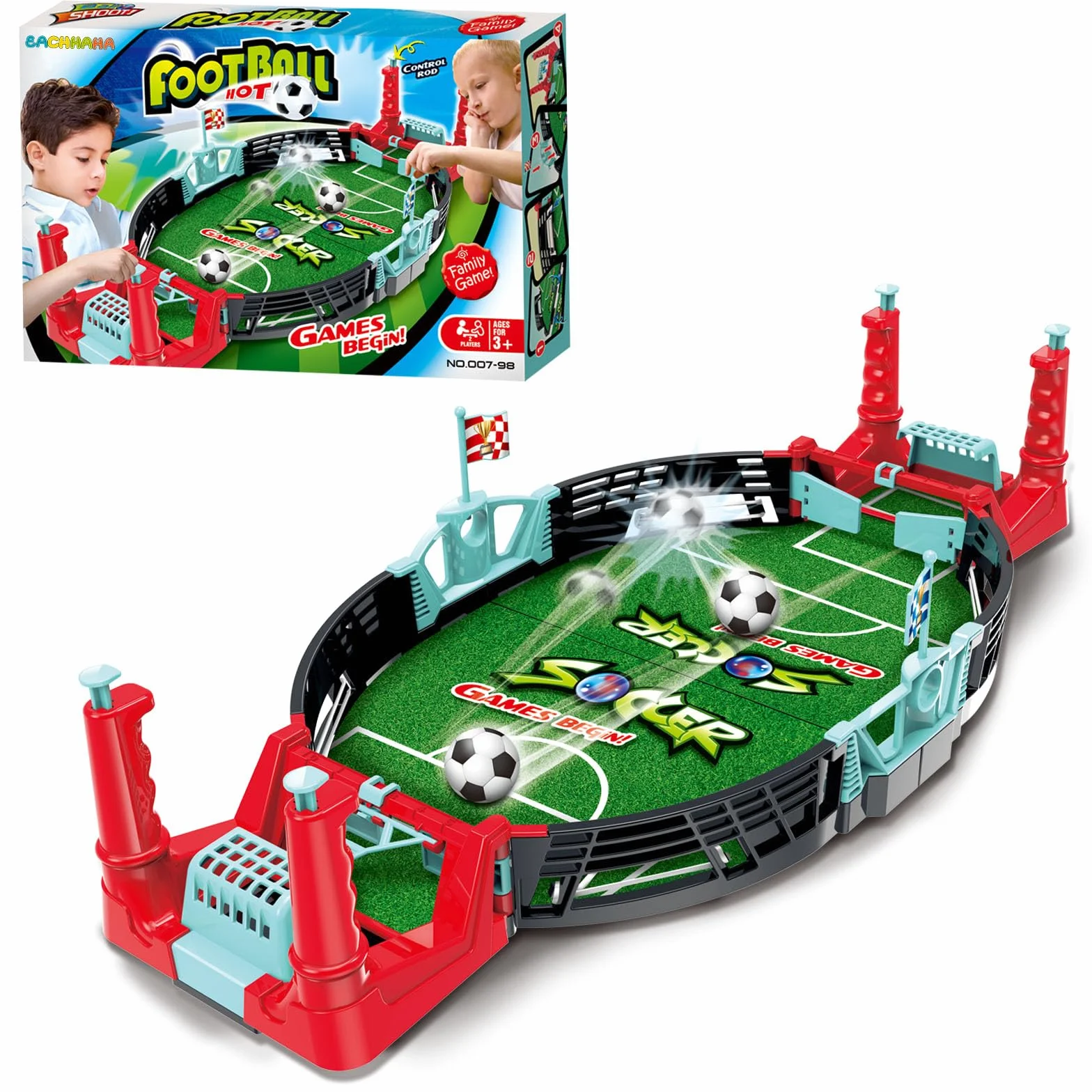 Futbolines para Niños, Juegos de Mesa de Fútbol, Mini Juego de Futbolín de Fiesta, Juegos Familiares, Juegos Interactivos para Padres e Hijos, Regalo para Niños(6*fútbol)