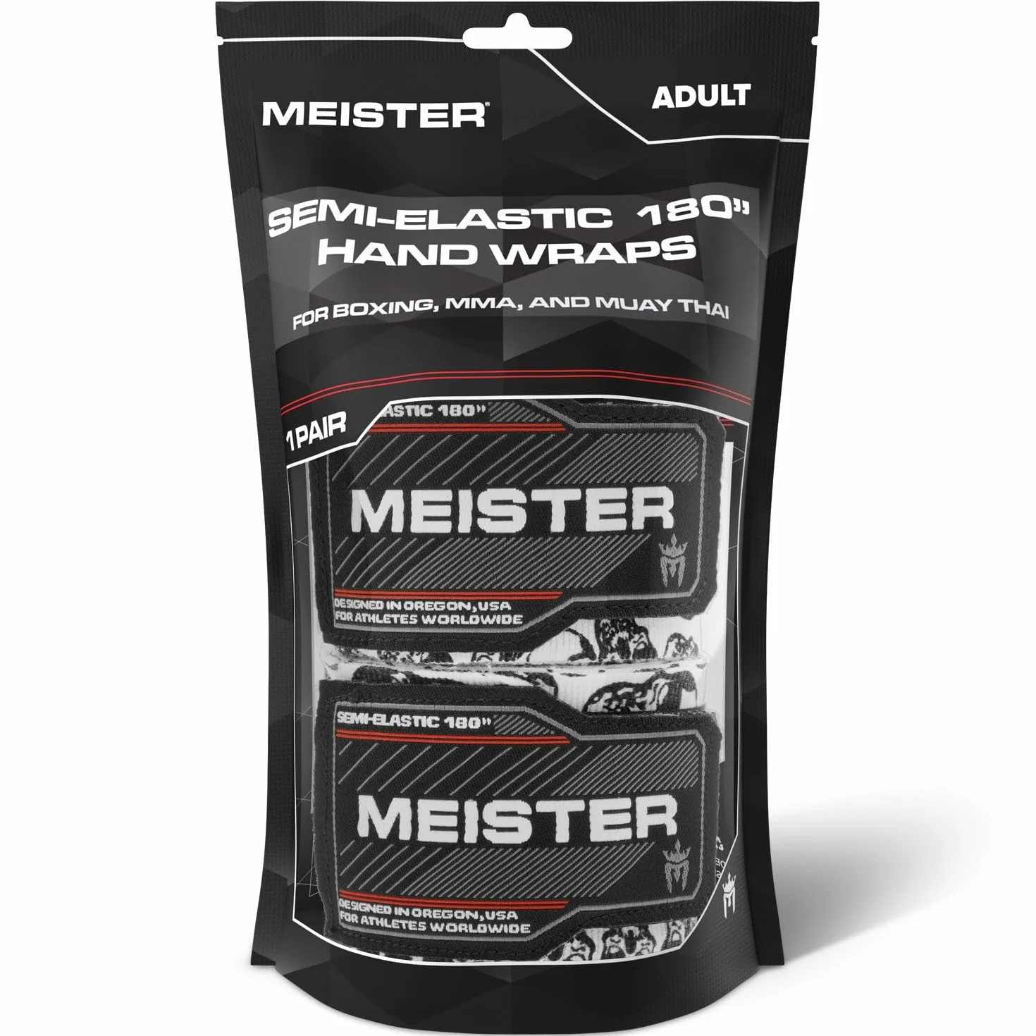 Meister Adulto 180" Vendas de Mano Semi-Elásticas para MMA Boxeo