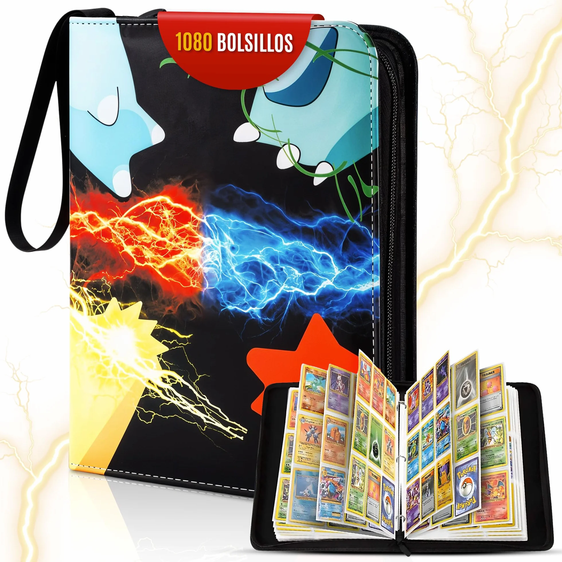 Album de Cartas Coleccionables PREMIUM 1080 Cartas | Binder Profesional con 60 Páginas y Fundas Integradas | Album para Cartas TCG | Card Binder de Alta Capacidad