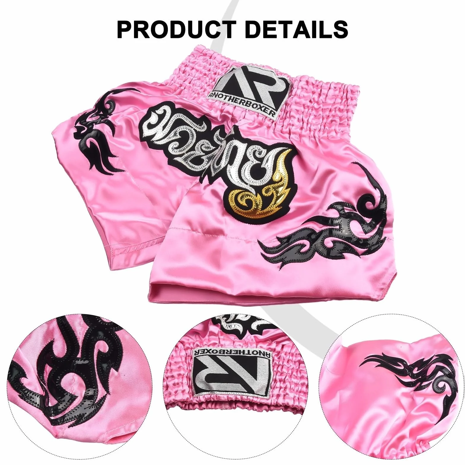 Anotherboxer Pantalones cortos de Muay Thai Kick Boxing unisex transpirables