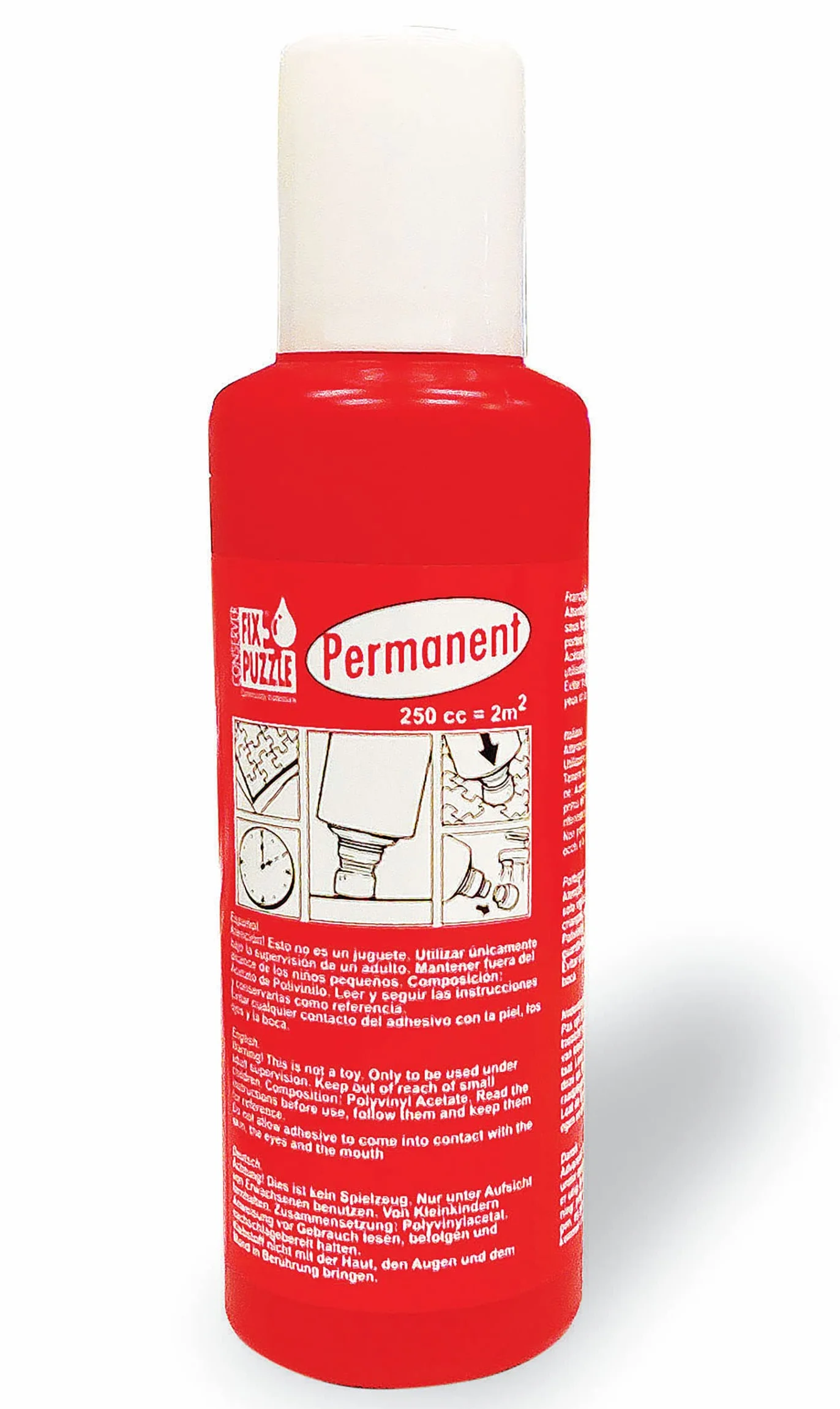 Educa - Permanent Fix Puzzle 250 ml | Pegamento Permanente para Puzzles, pégalo de Forma definitiva una Vez montado y consérvalo como un Cuadro, Puede Pegar hasta 6.000 Piezas (17193)