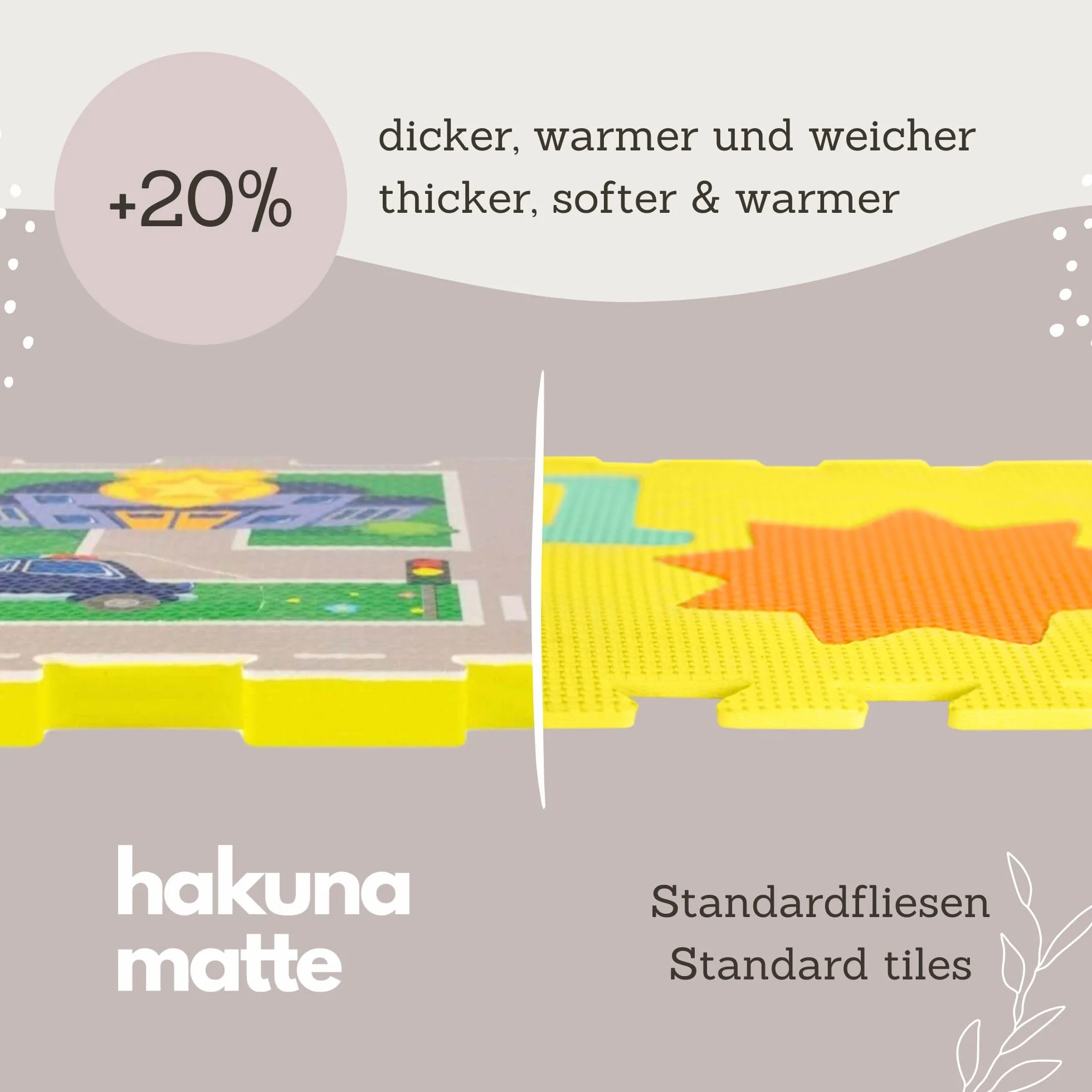 Hakuna Matte Alfombra Infantil Puzzle Diseño Coches 1,2 x 1,2m- 16 Piezas Interconectadas para el Piso - Alfombra Puzzle 20% + Gruesa – Certificado EN-71 Sin Olor – Empaque Caja de Cartón Reciclable