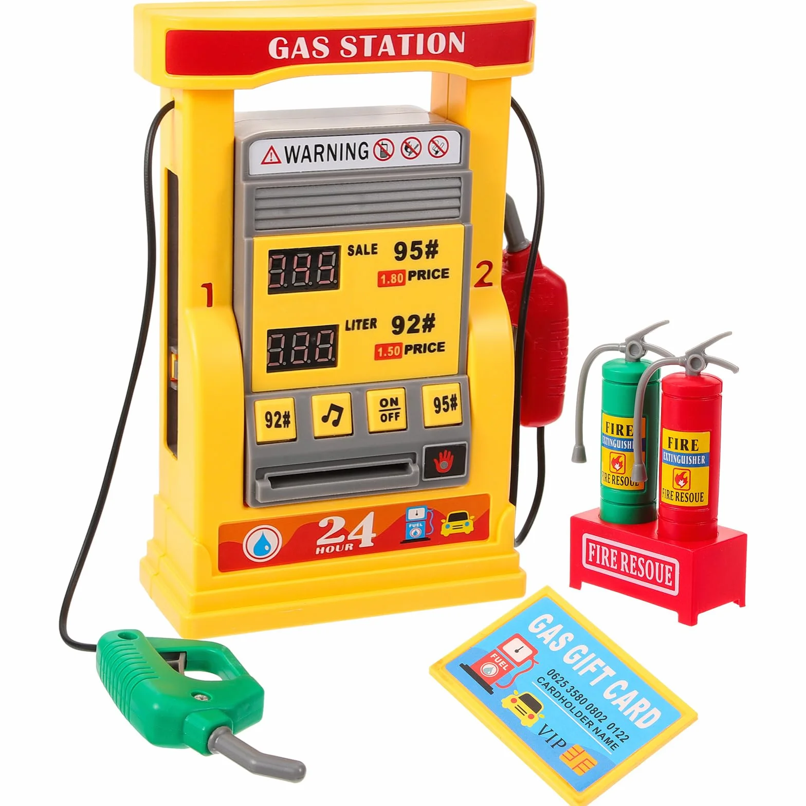 TOYANDONA 1 juego de juguete de la estación de servicio de juguete con bomba de gasolina para niños Juego de estación de servicio juguetes Modelos de modelo de bricolaje