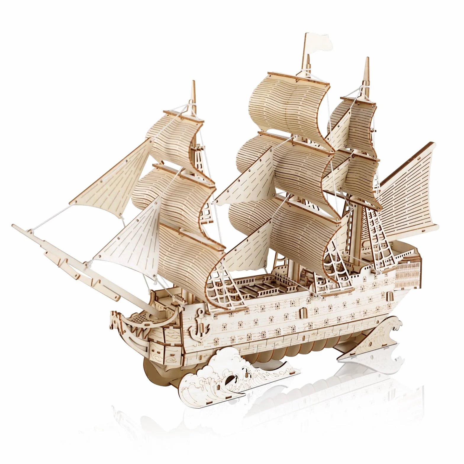 Comfoyar Puzzle 3D Velero, Maquetas Madera para Construir Adultos, DIY Construcciones Madera de Barcos para Montar, Decoracion Hogar y Cumpleaños Navidad DÍa del Padre Regalos para Hombre Mujeres