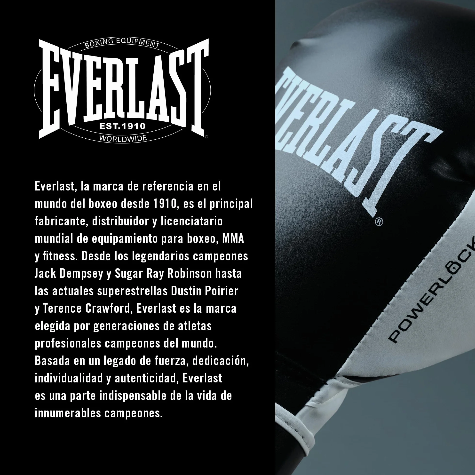 Everlast Powerlock OG & Powerlock 2R Guantes de Boxeo para Saco, Sparring, Cierre de Gancho y Bucle, Espuma Avanzada