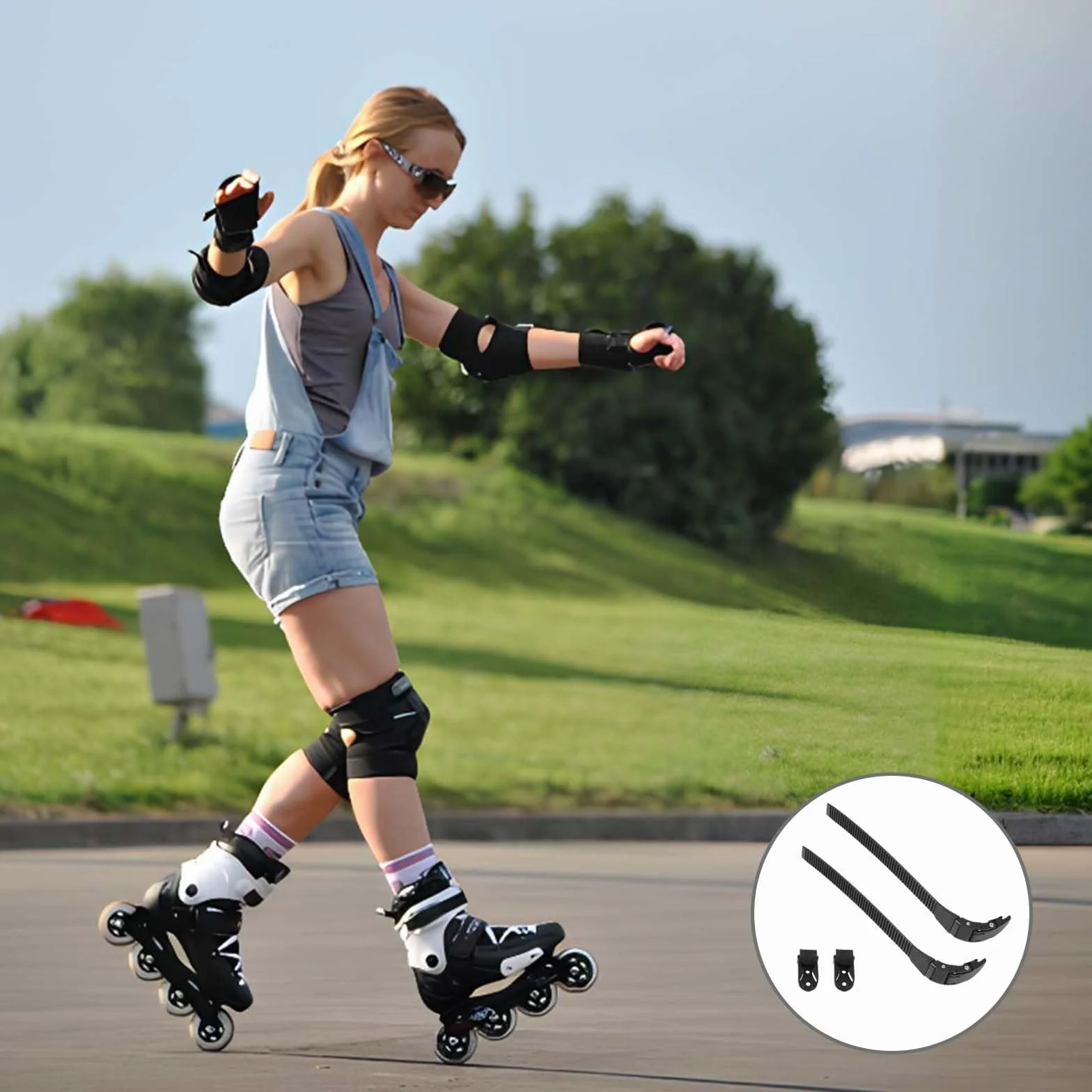 Correas de fijación para Patines, Hebilla de Repuesto, 2 Piezas