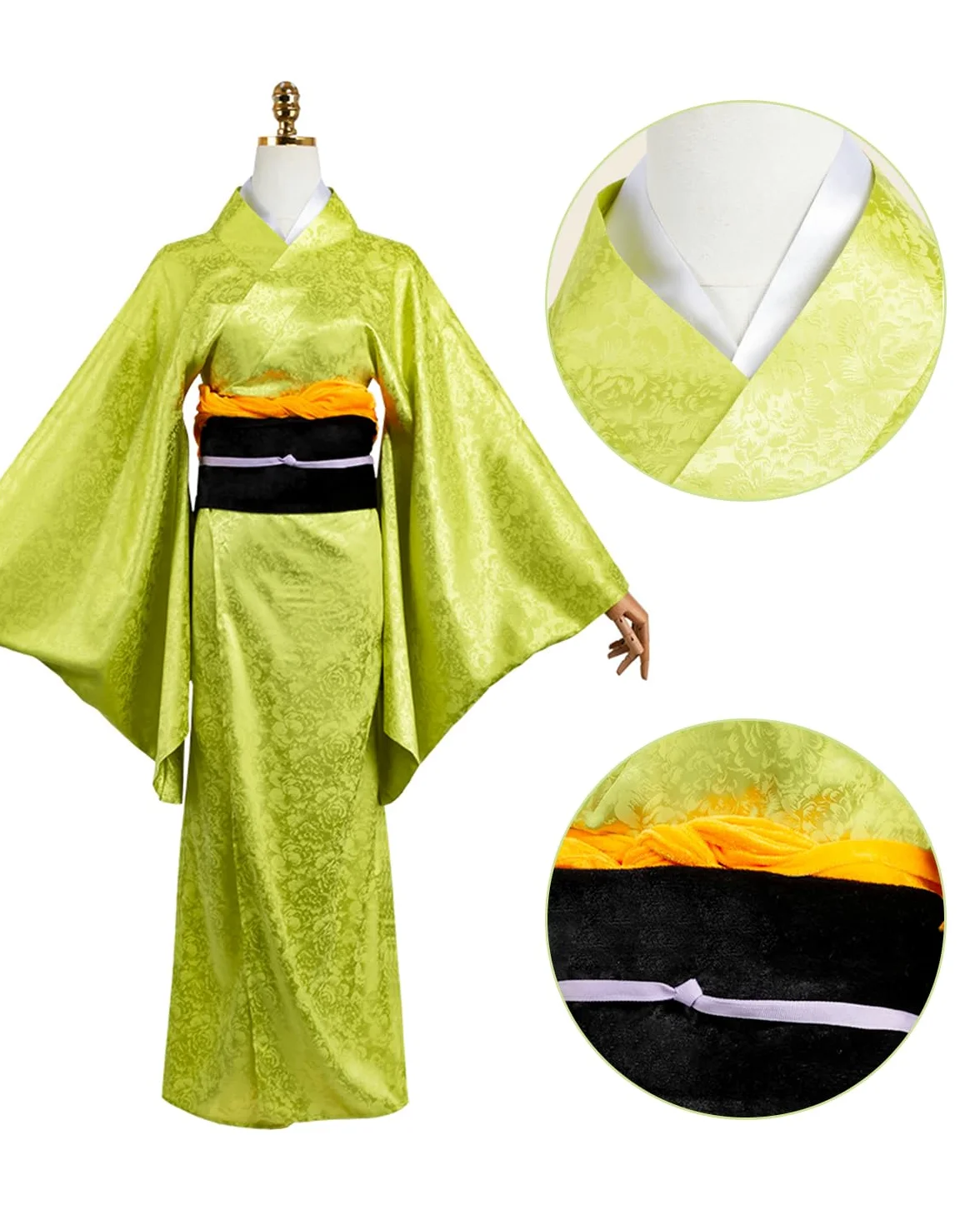 Kanroji Mitsuri Cosplay Disfraz Kimono Disfraz Rosa Anime Mujer Uniforme Halloween Carnaval Disfraz