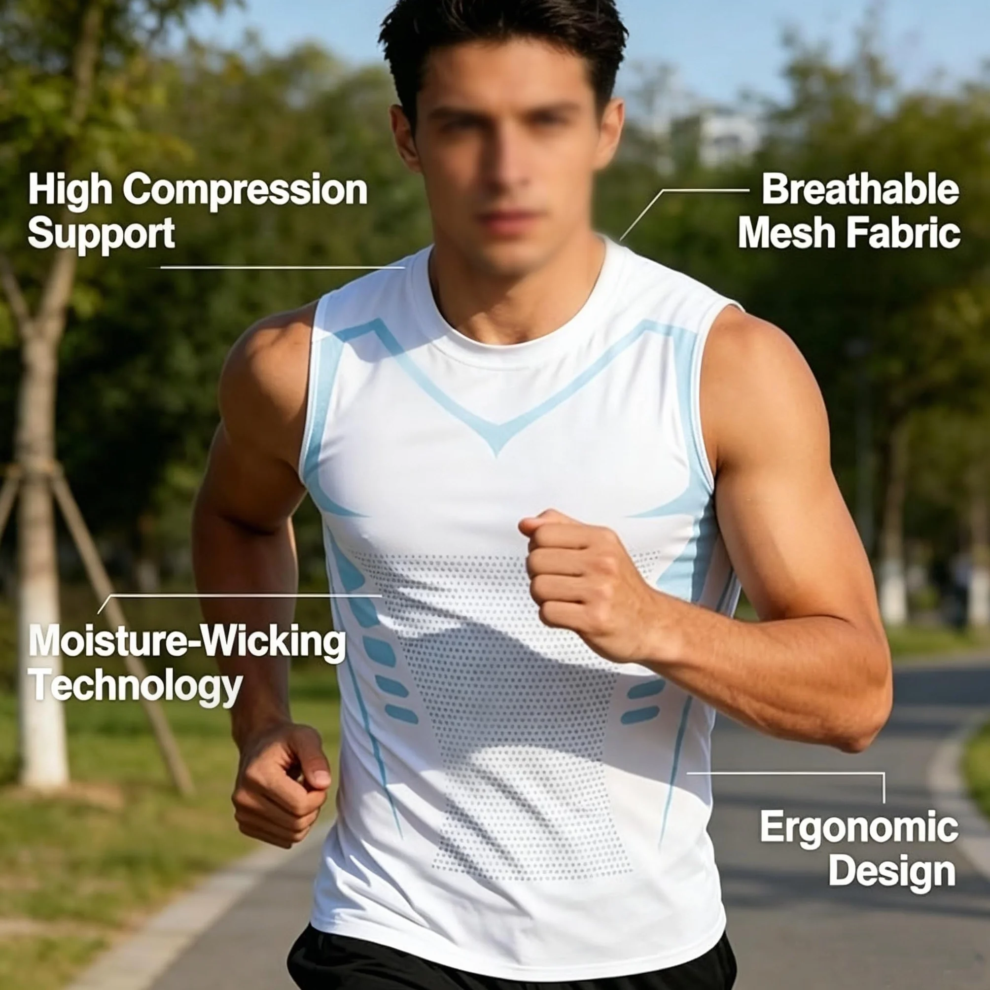 V Boost V2 Compression Shirt Men Sleeveless Tank Top