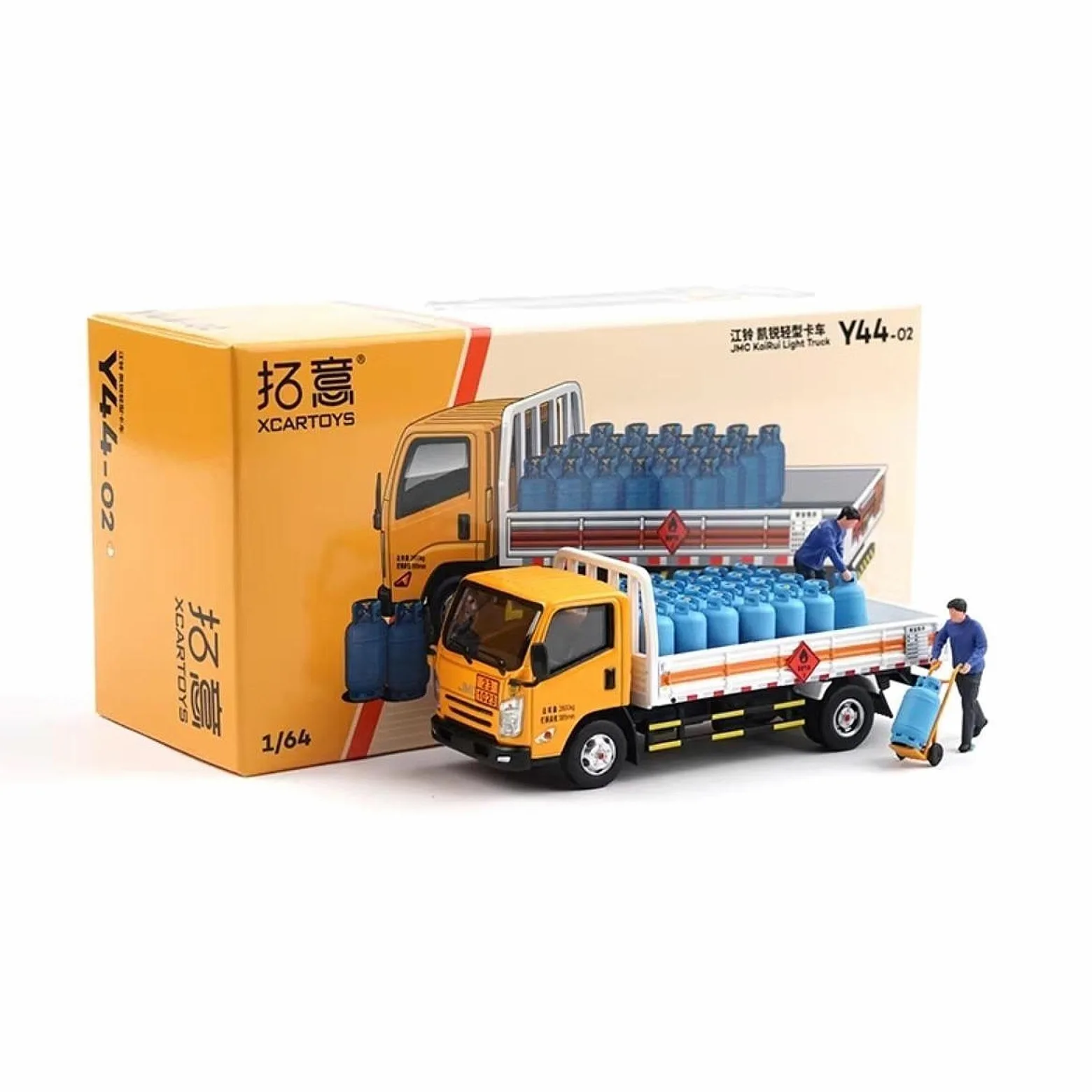 Milageto Camión Ligero de Transporte de Gas, Modelo 1:64, simulación de Durabilidad, vehículo en Miniatura Ligero de Calidad, Juguete de aleación