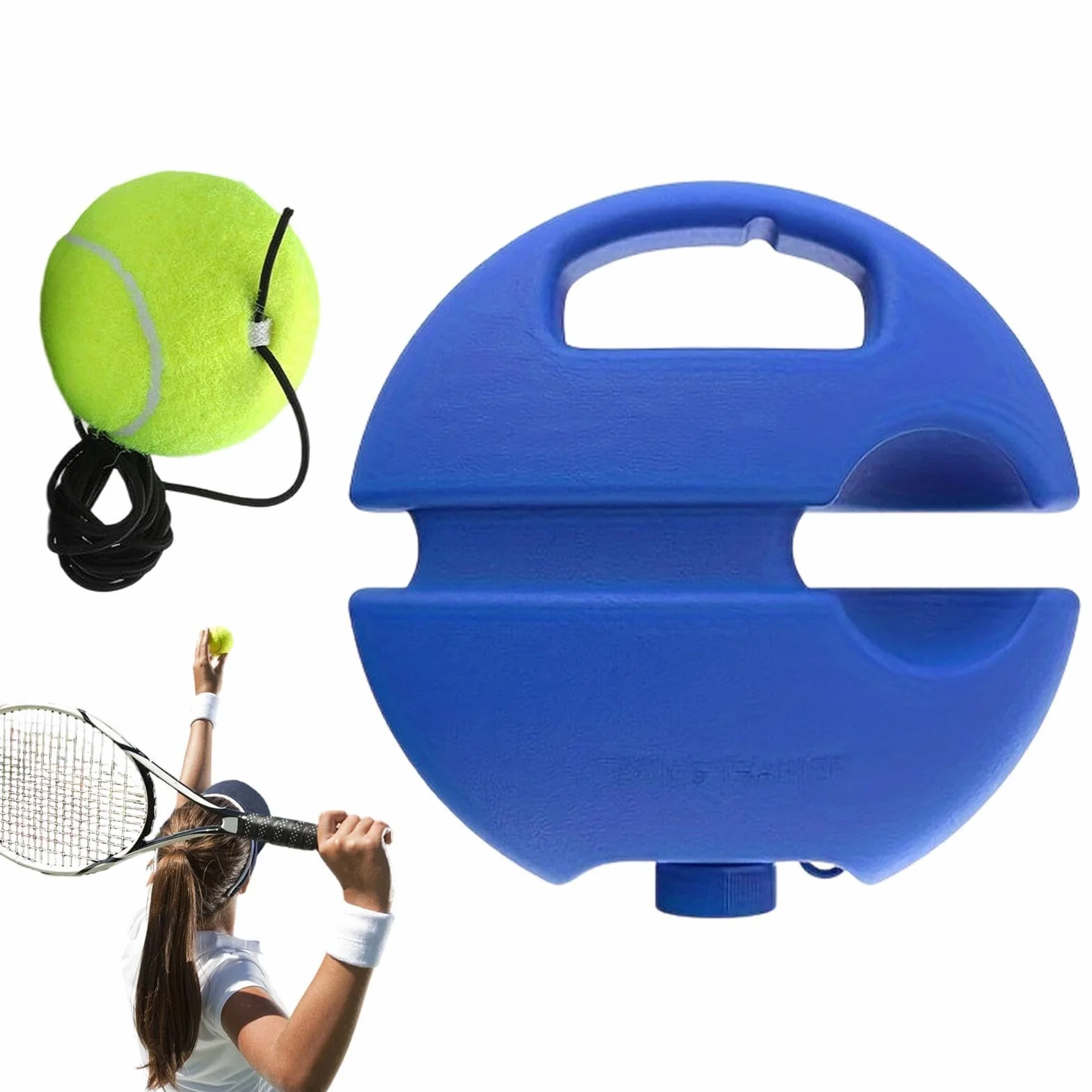 Entrenamiento de Tenis con Pelota Rebotadora - Dispositivo de Rebote para Entrenamiento Individual, Herramienta de Iniciación para Principiantes