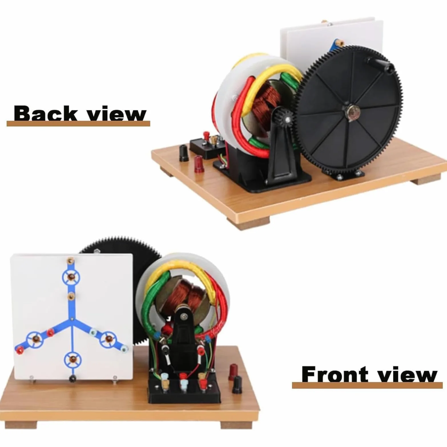 Modelo Físico De Generador Trifásico Ca/CC con Manivela Manual, Modelos De Generadores Dinamo Educativos para Bricolaje, Instrumento Didáctico De Física para Laboratorios Escolares Y