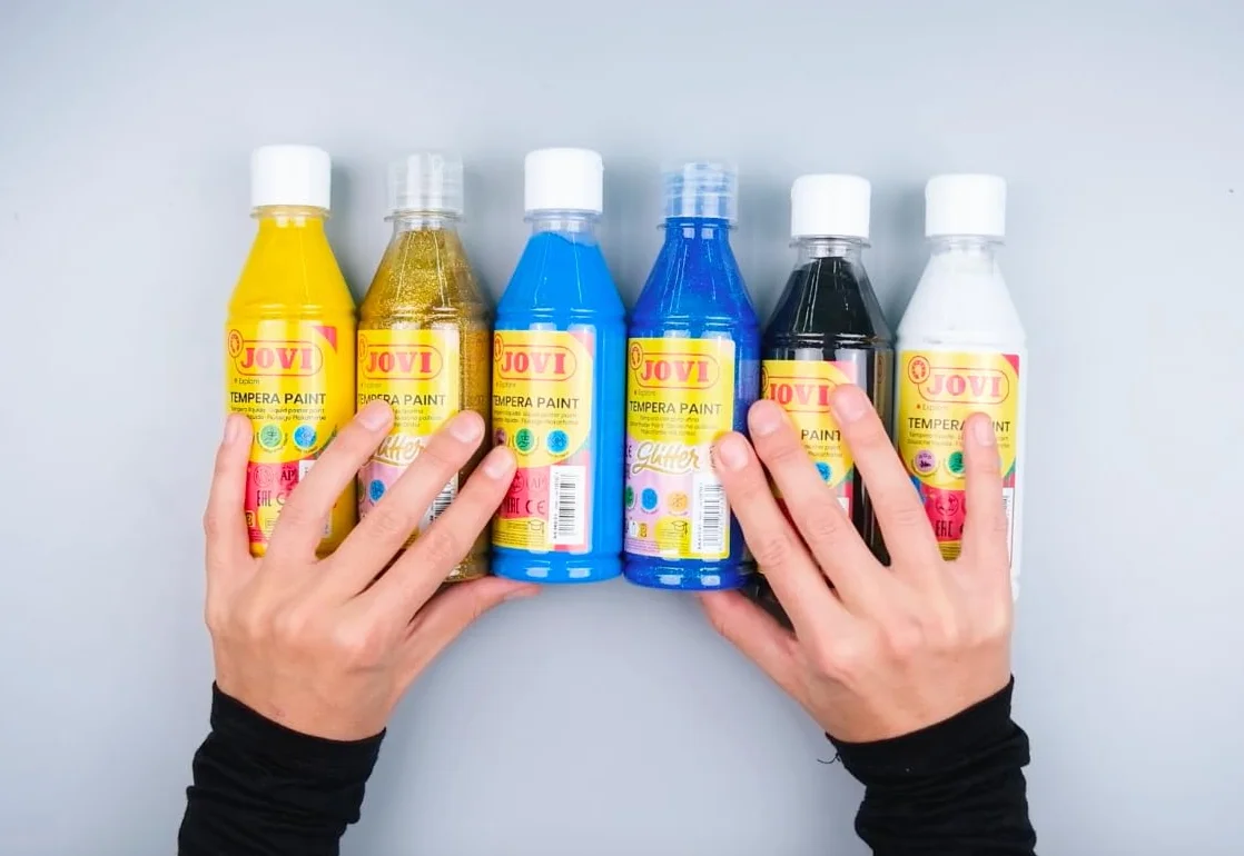 Jovi 511 - Témpera líquida | Pintura a base de ingredientes naturales, Fácil de lavar, Sin gluten