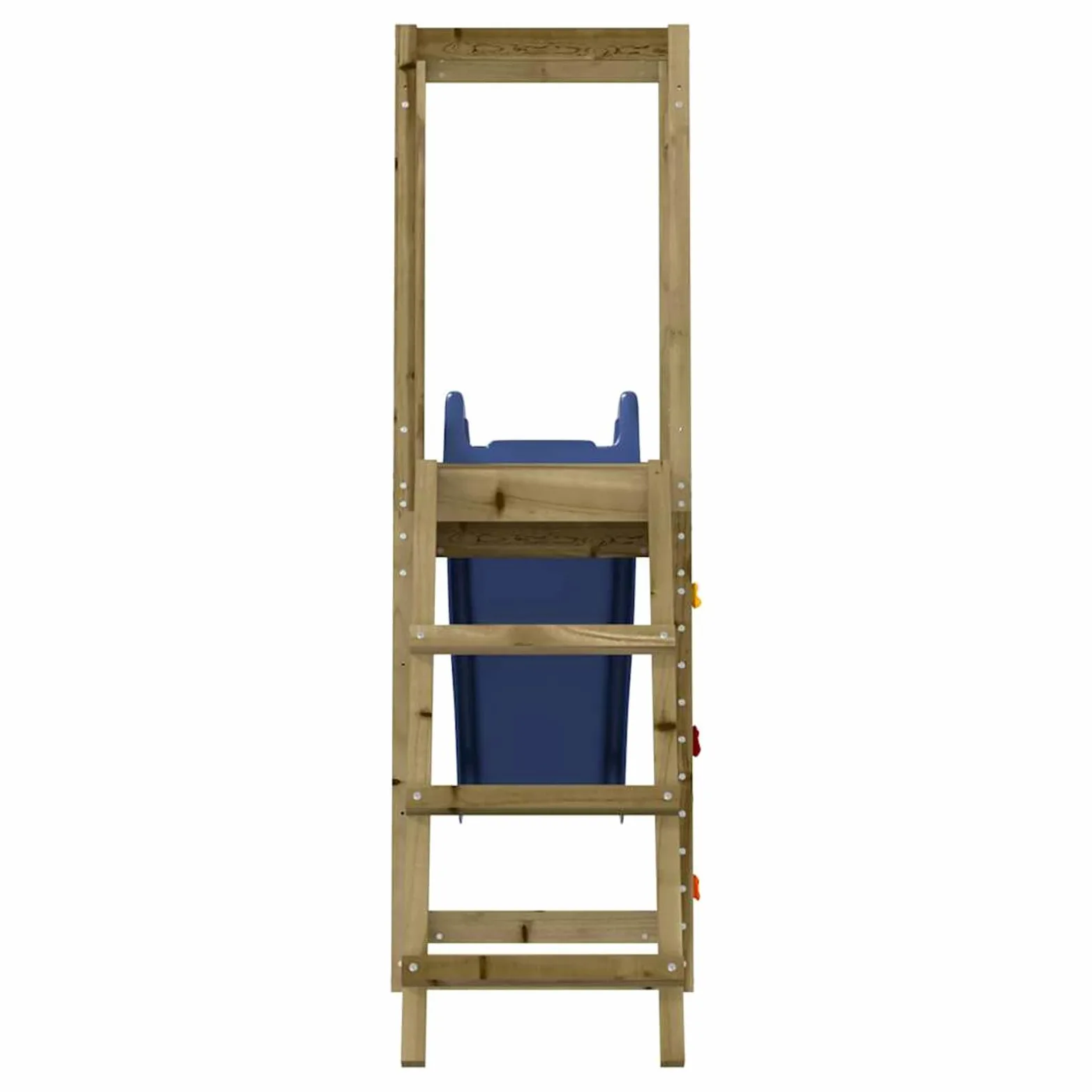 Gecheer Parque Infantil de Exterior con Tobogán, Torre de Escalada para niños al Aire Libre, Escalera y Accesorios de Juego para el jardín Madera Maciza Pino impregnada 9#