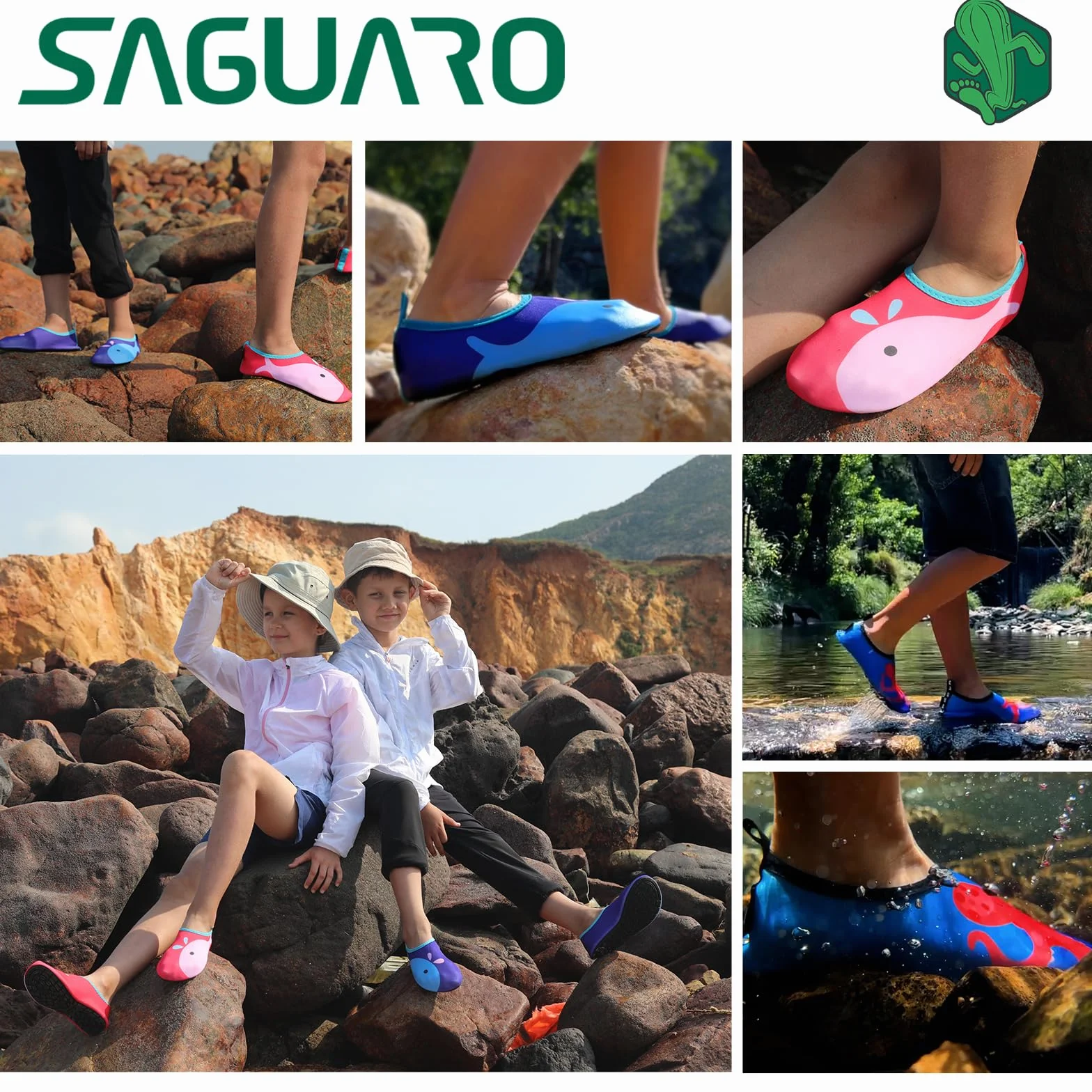 SAGUARO Escarpines Deportes acuáticos Unisex-Niños Talla 20-37