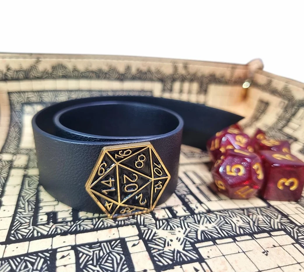 Dungeon Tablero y Bandeja para Tirar Dados con Mapa + Juego de 7 Dados Rol, D&D, Tapete, Dungeons and Dragons, Dragones y Mazmorras, DND, Poliedricos