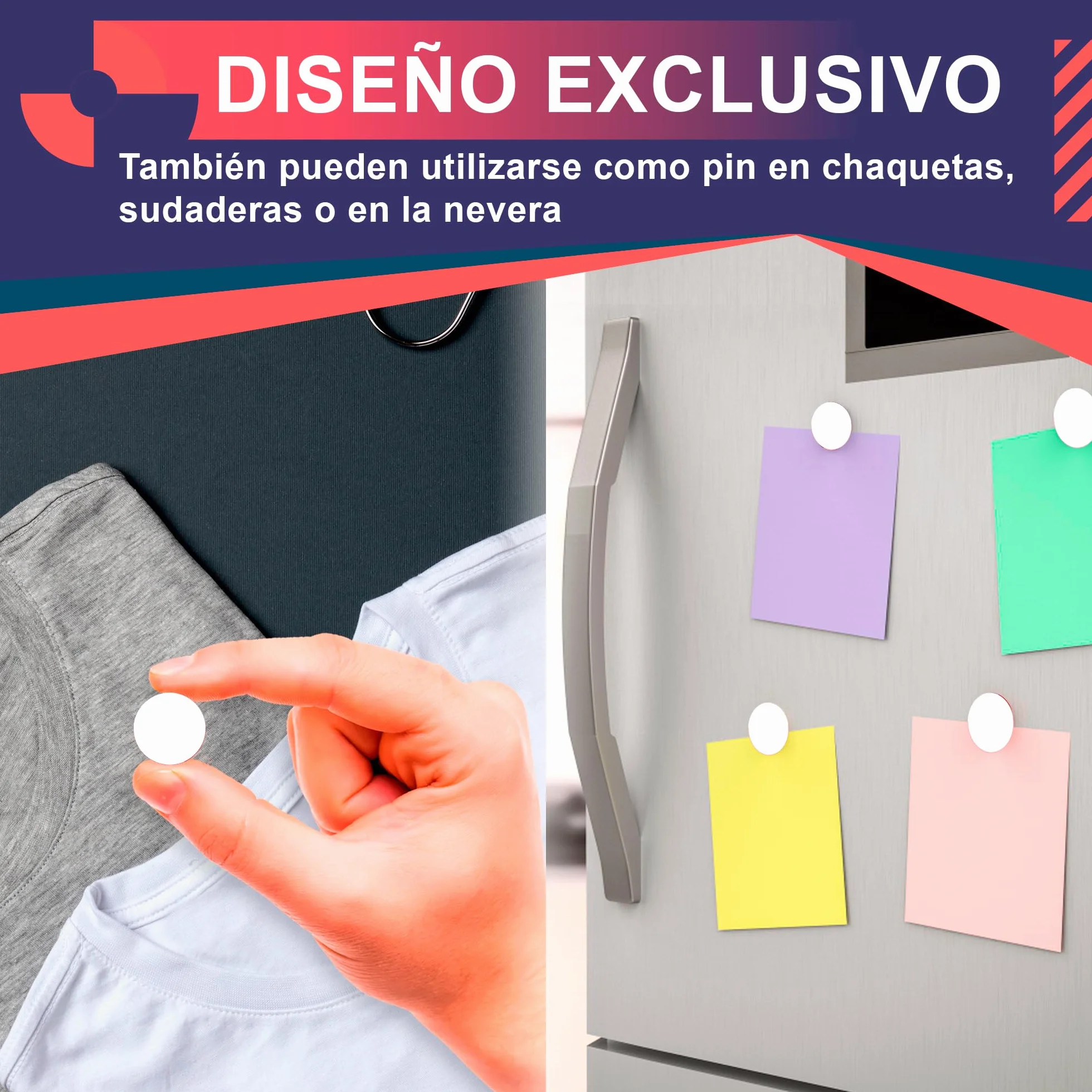 Imanes Deportivos 18mm para Running y Triatlón - Pack de 4 con Bolsa Impermeable - Blanco