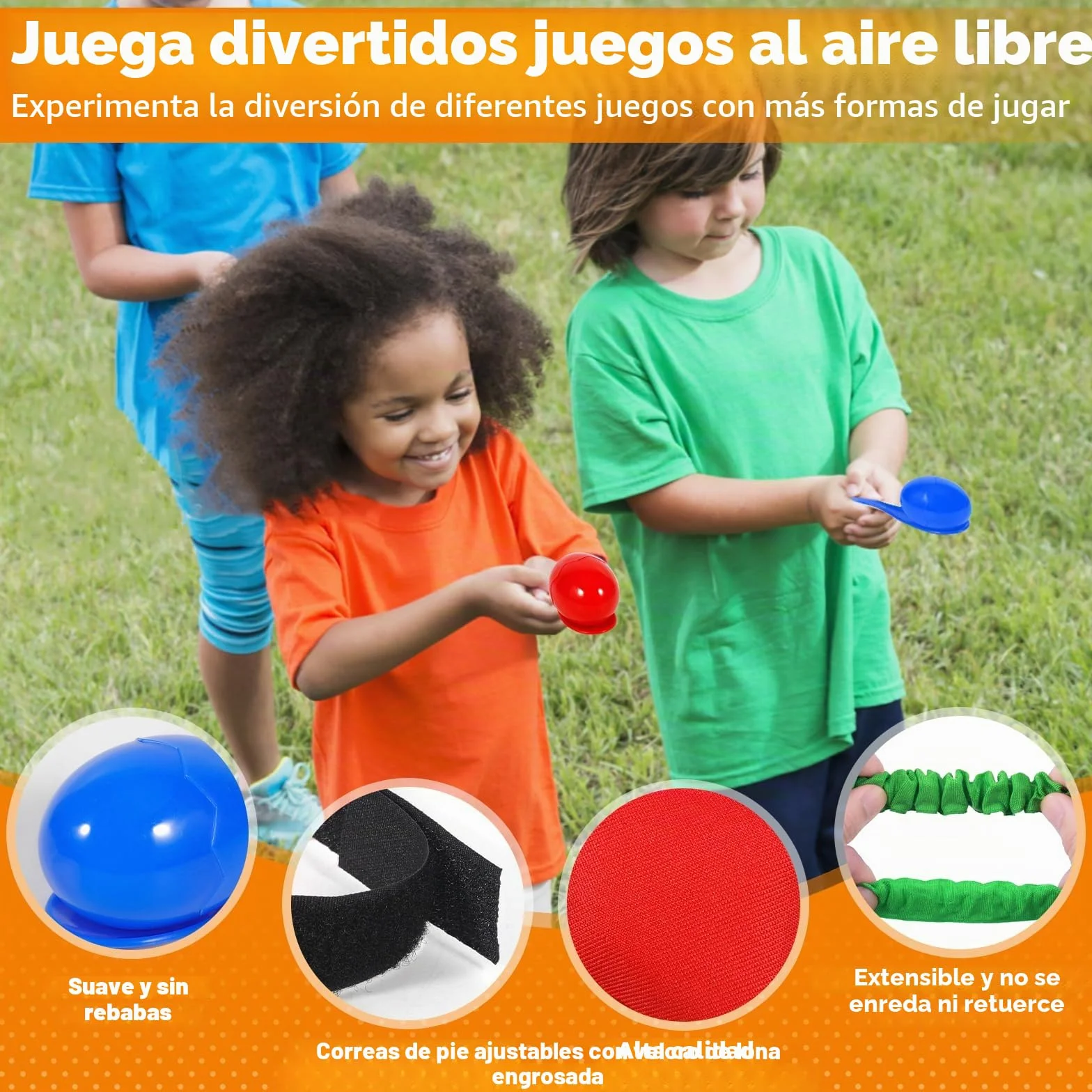 Juegos Exterior Niños Jardin 4 in 1 Kit de Carreras de Sacos