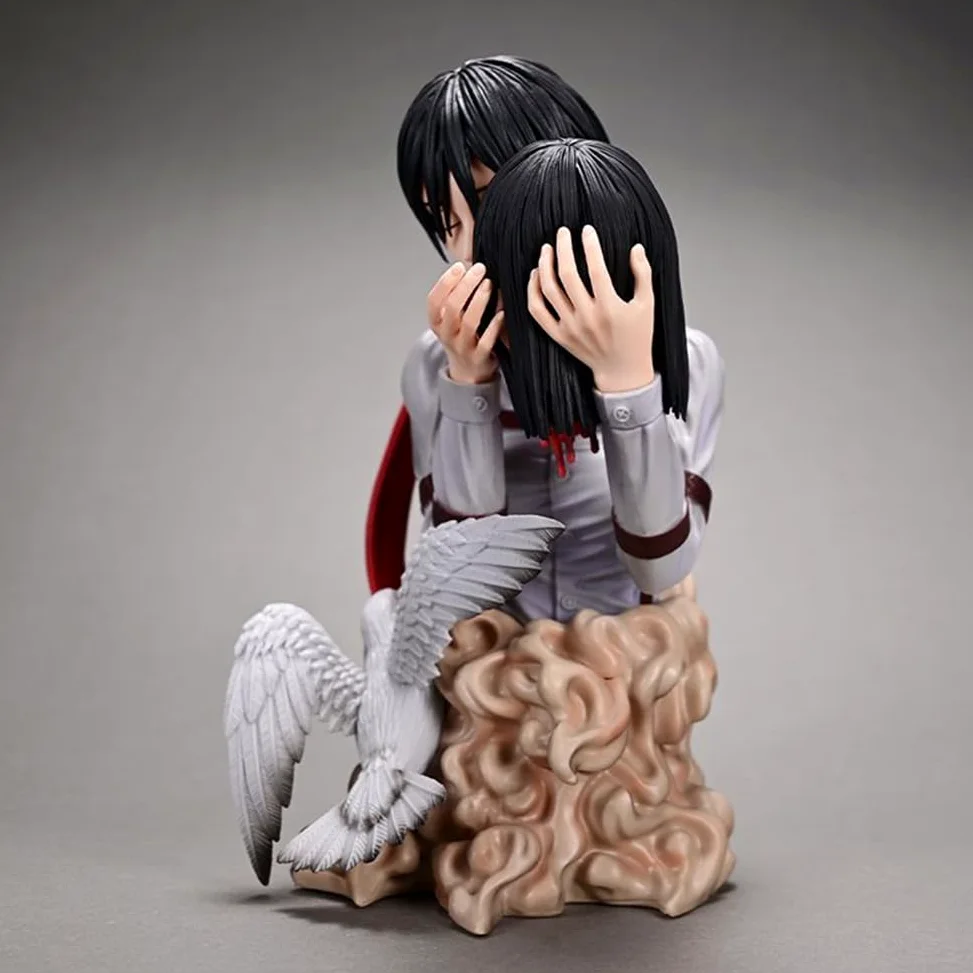 Estatuillas de busto de Eren Jaeger Figuras de acción de anime 22 cm Escultura artesanal Figura de colección Eren Jaeger Modelo de escritorio Regalo para fanáticos