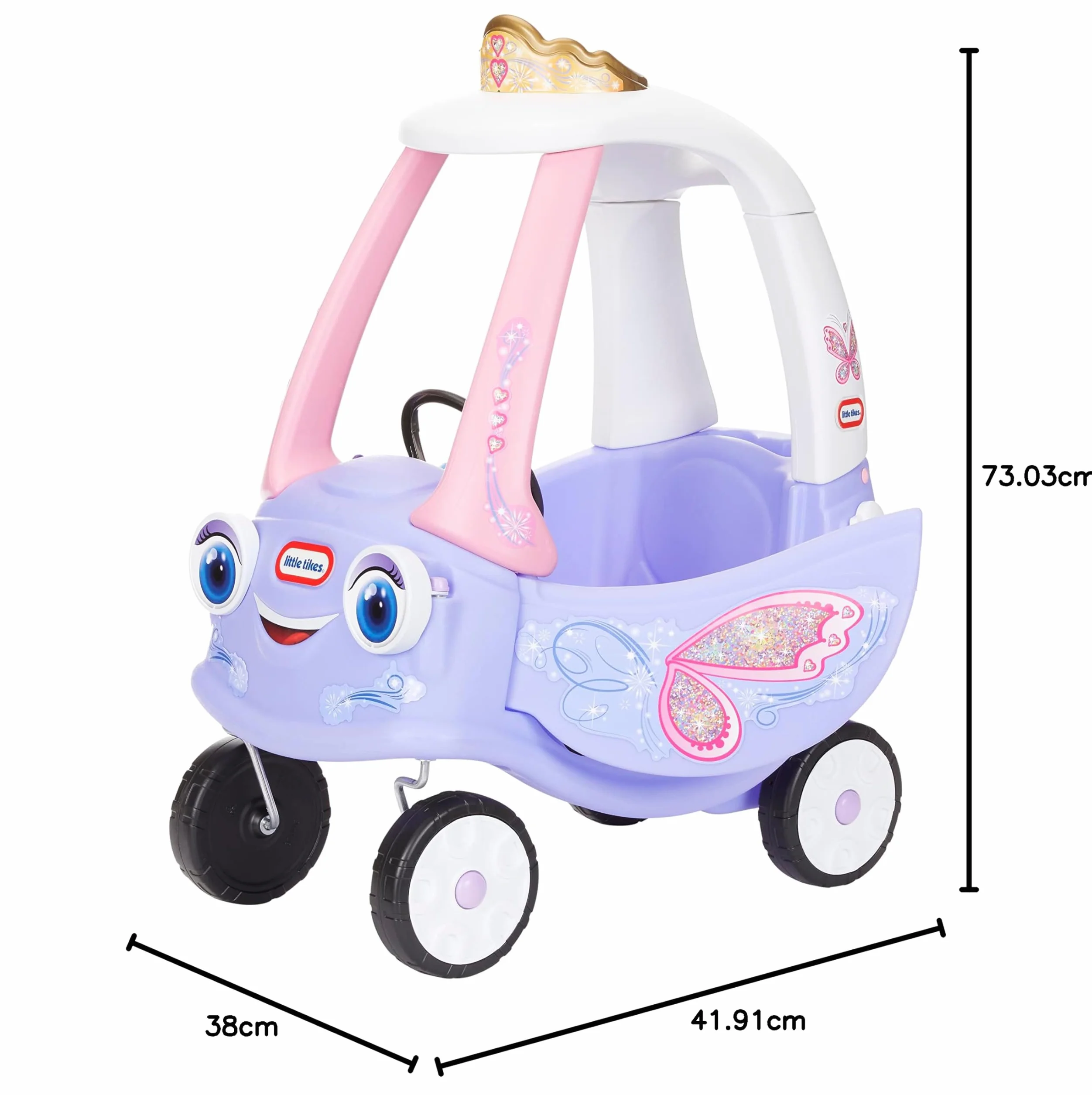 Cozy Coupe - Little Tikes - Fata - Macchinina per bambini - Porte, clacson e pianale da rimuovere - Dai 18 mesi