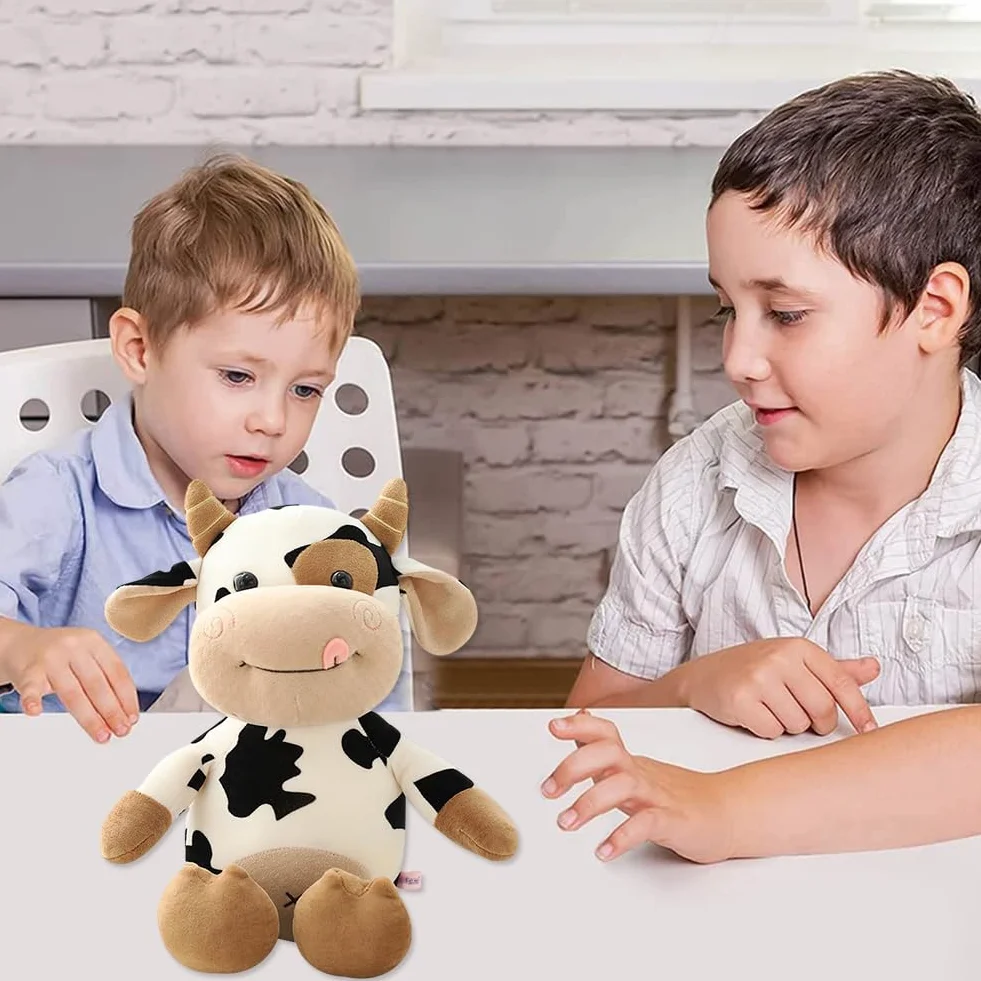 Vaca Peluche Suave De Animales Dibujos Lindo Juguete Muñeco De Juguetes Plush Pequeños para Niños Regalo De Cumpleaños 30cm