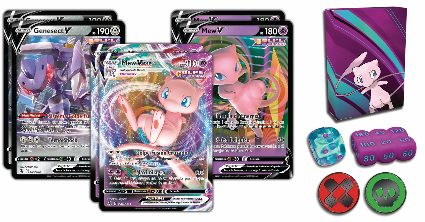 Pokémon Baraja Combate De Liga De Mew VMAX 60 Cartas Holográficas