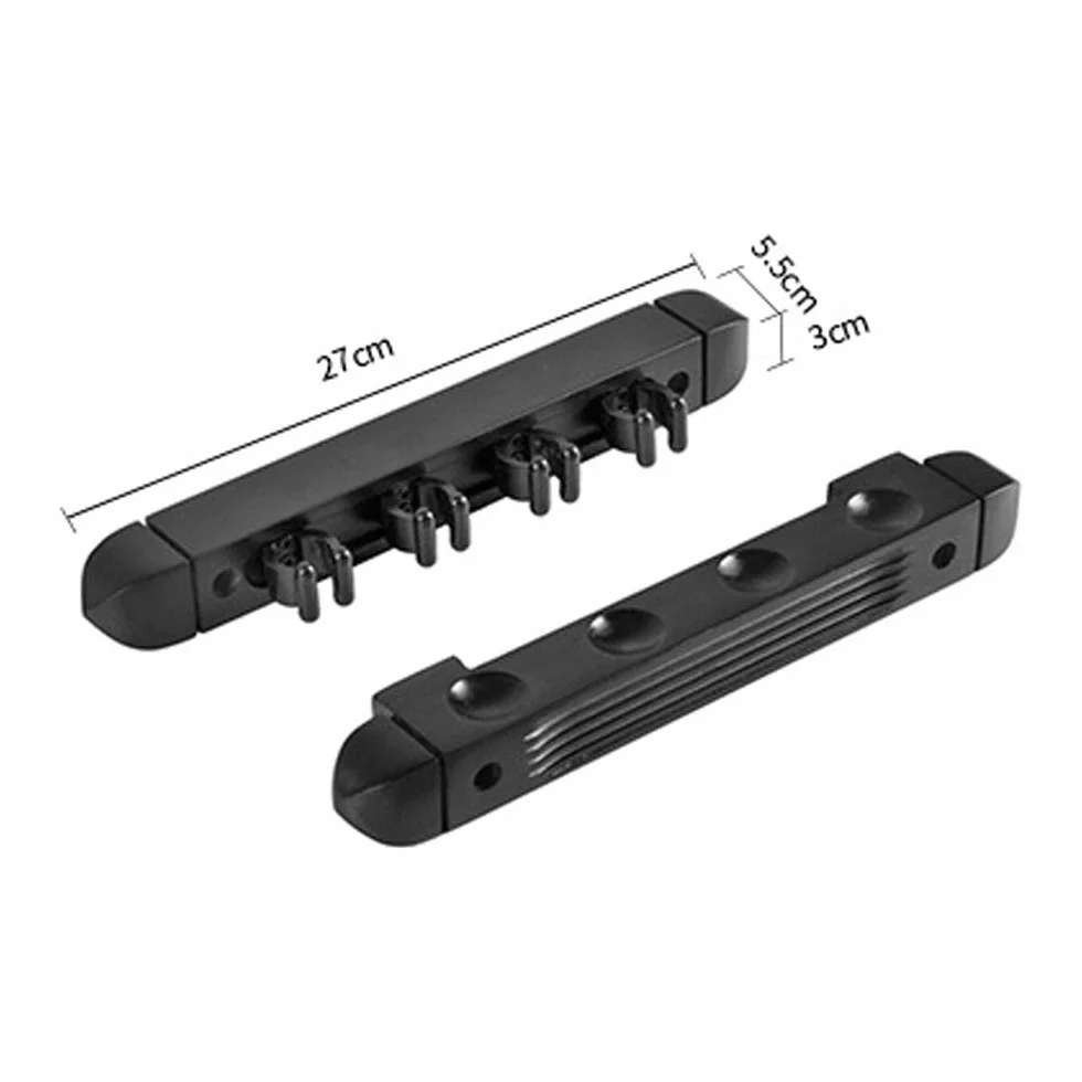 Sarini Soporte de Pared para Tacos de Billar 4 Tacos Negro