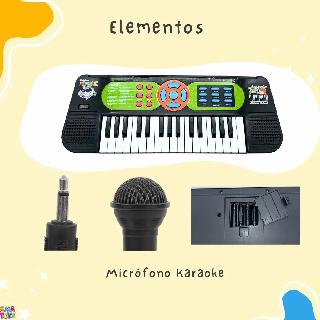 Teclado Piano Infantil - Microfono Portatil - Teclado Musical Infantil - Organo Electronico - Organo Juguete - Organo Electronico Infantil - Piano Electrico Niños - Niños Niña 3 4 5 6 7 Años