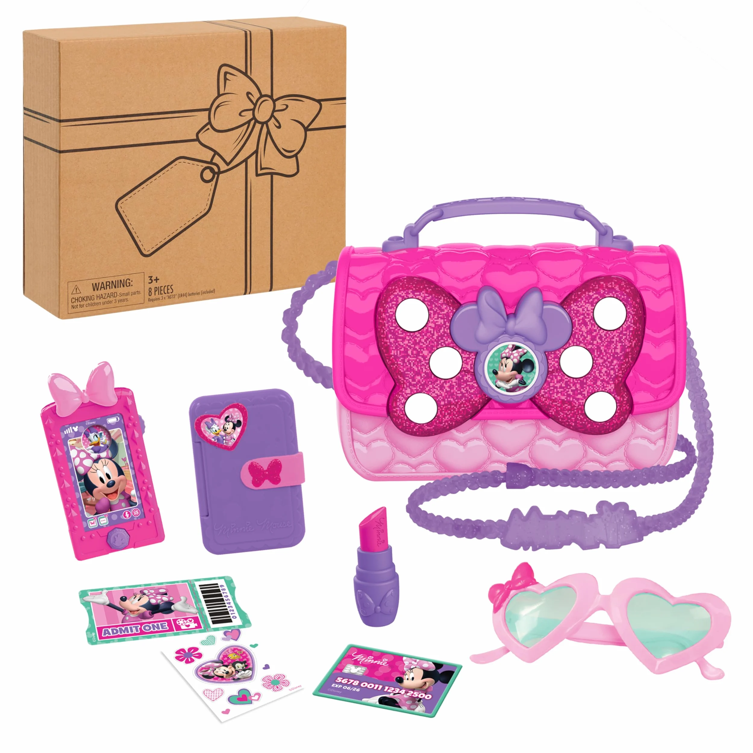 Disney Junior Minnie Mouse Bowfabulous - Juego de 7 Piezas, Juego de Disfraces y simulación, Juguetes para niños a Partir de 3 años Just Play