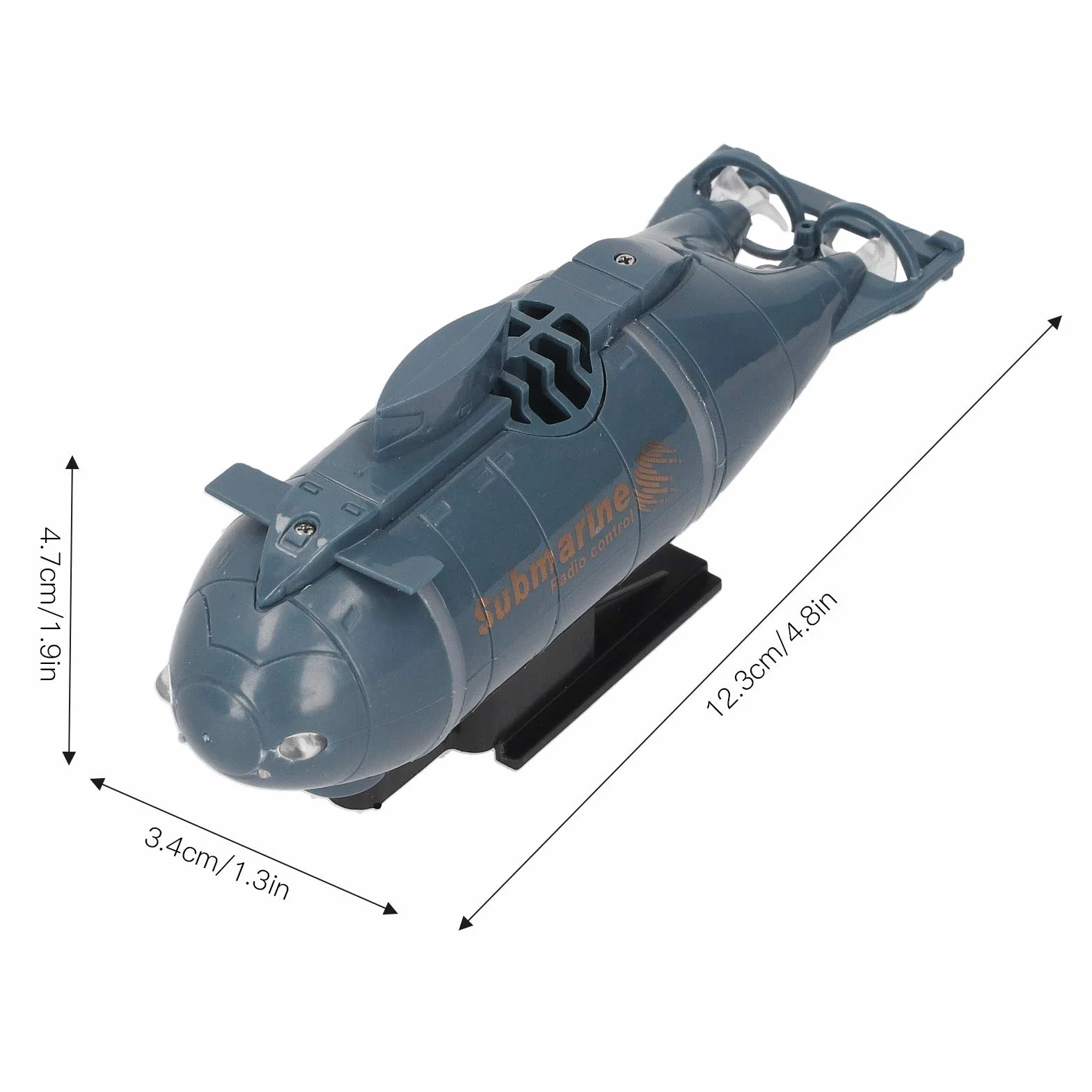 Drfeify Mini Submarino eléctrico, 2.4G Inalámbrico 6 Canales RC Submarino Impermeable Mini Barco de Buceo eléctrico Juguete de Regalo para niños(Azul)