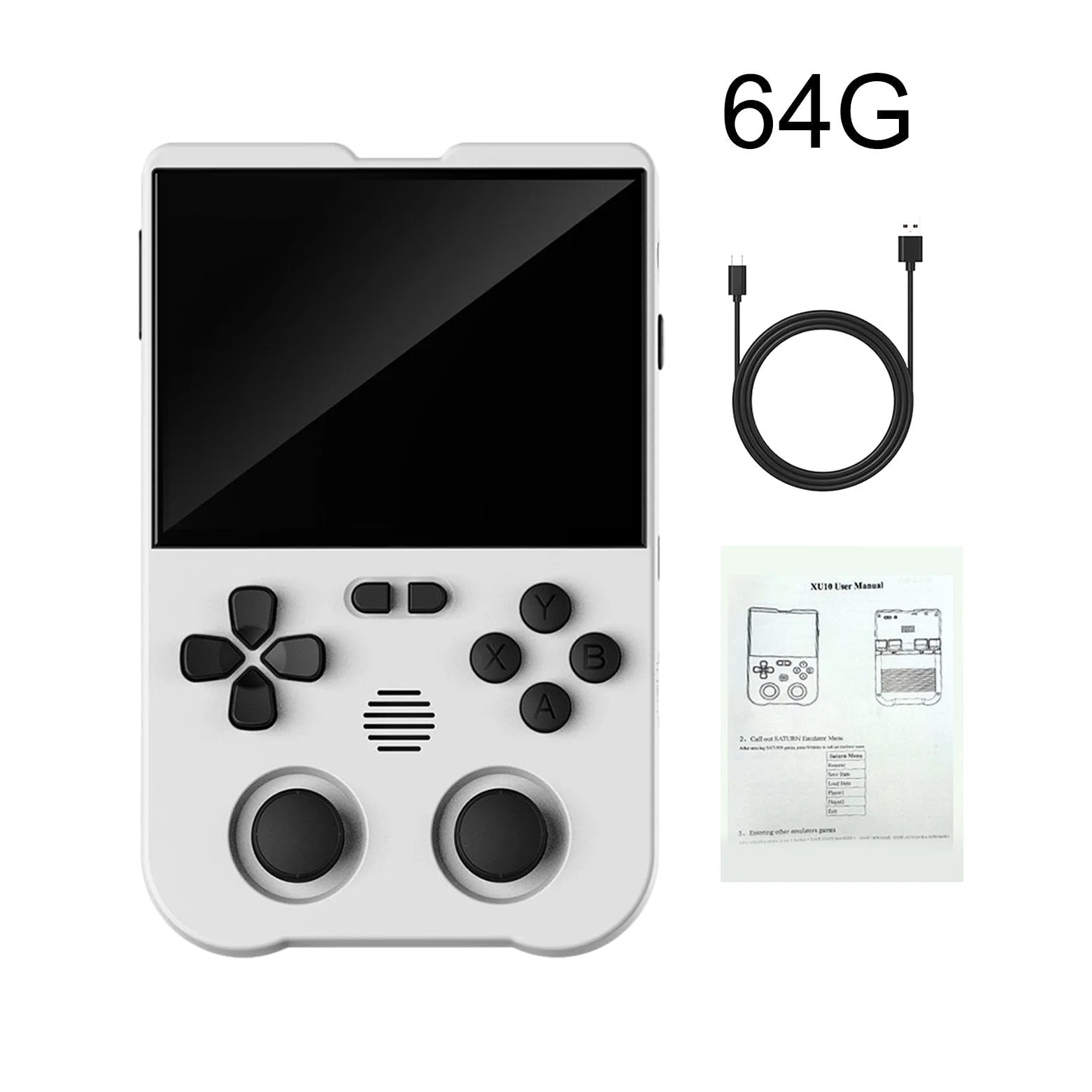 JINGAN Mano retro | Consola de juegos retro con batería de 3000 mAh | pantalla táctil de 3,5 pulgadas, consola de juegos para amantes de los juegos portátiles, admite múltiples emuladores, regalo