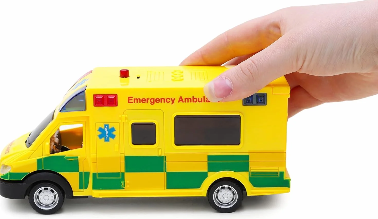 Toyland® Ambulancia - Juguete de emergencia con luz y sonido, escala 1:40, vehículo de juego, a partir de 3 años