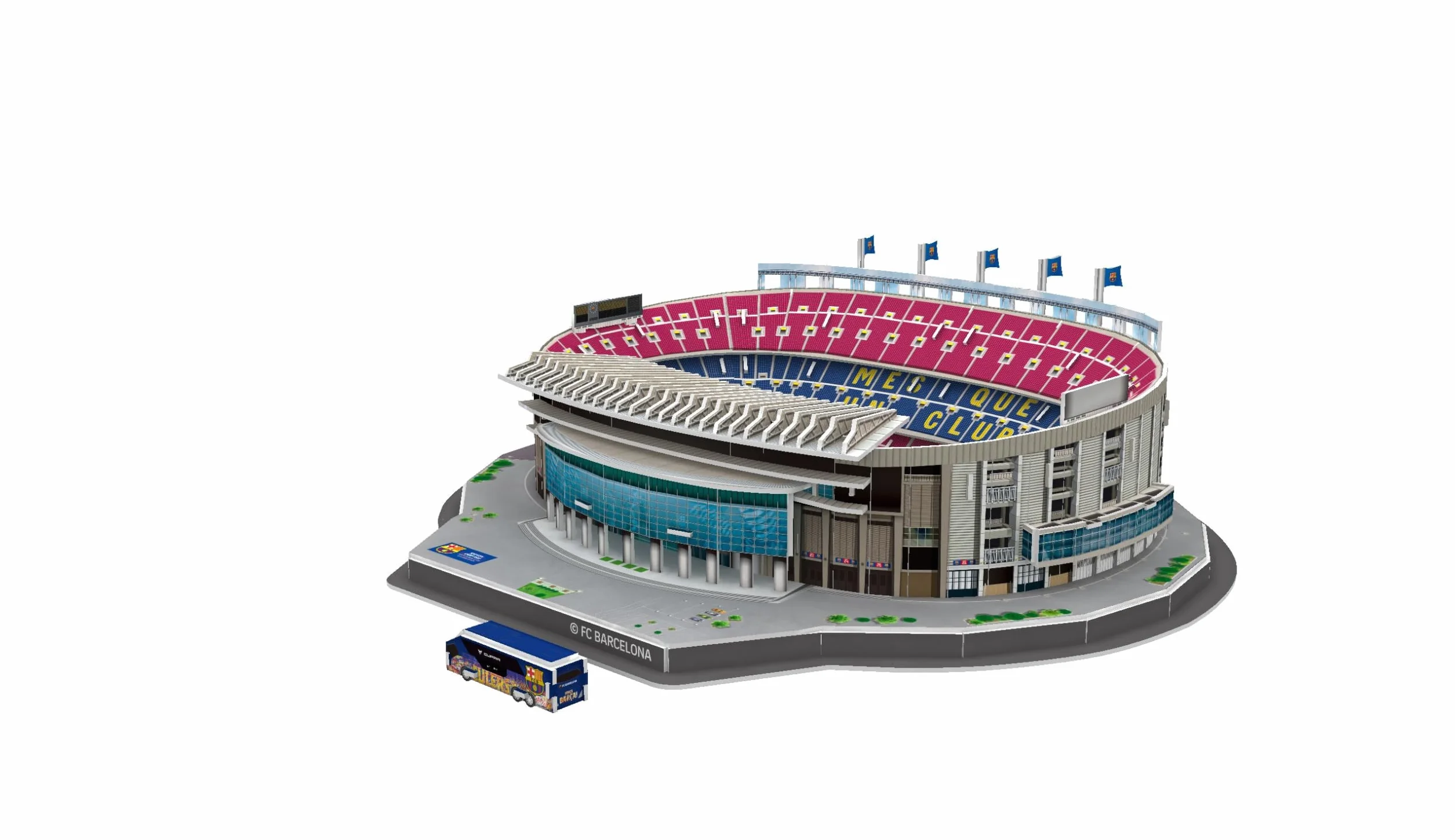 Sockers Banbo Toys Spotify Camp NOU FCB Estadio Puzzle 3D
