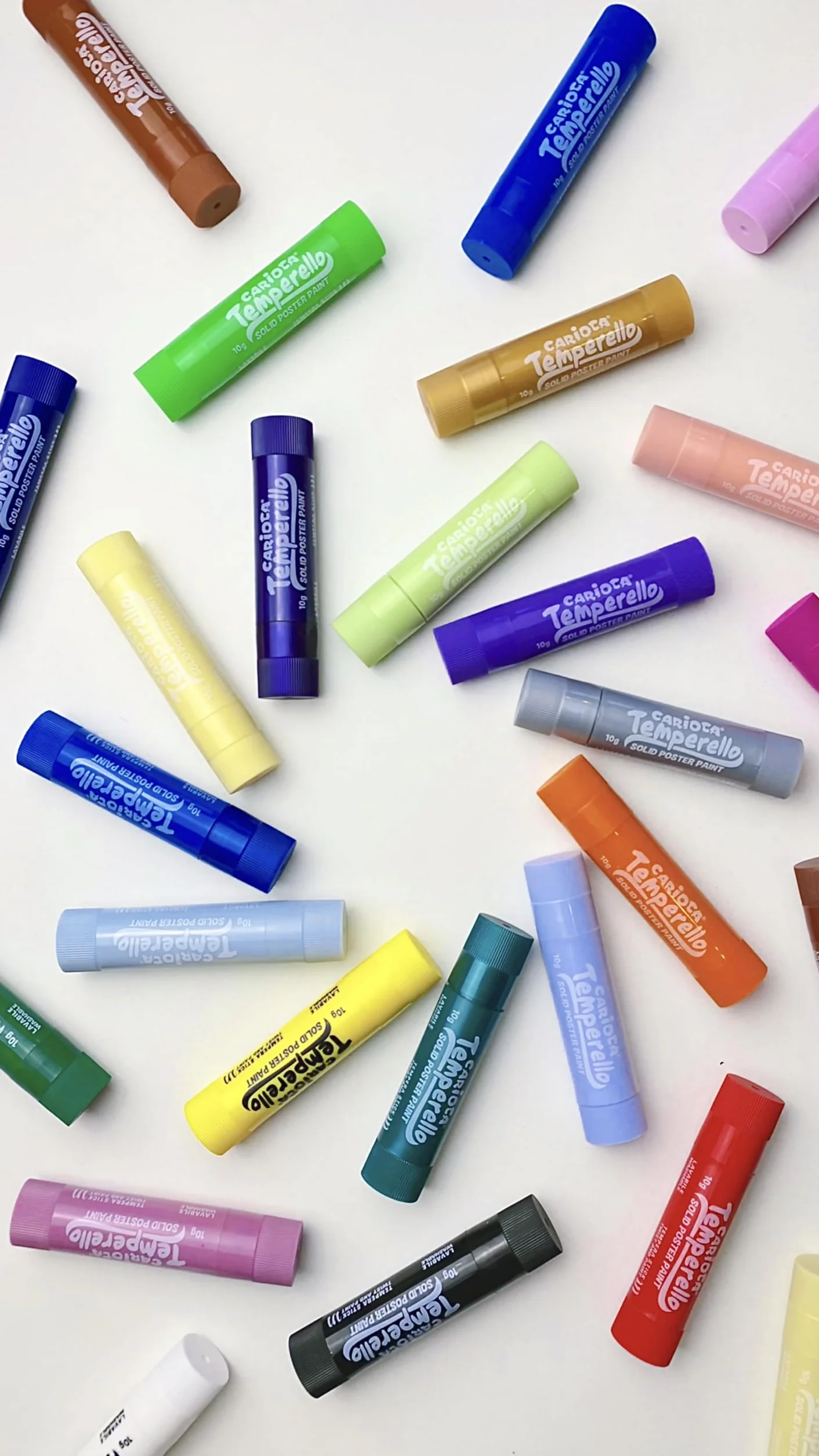 Carioca Témperas sólidas Pastel Temperello| Perfectas para el Colegio Temperello | Colores brillantes y cubrientes | 8 piezas