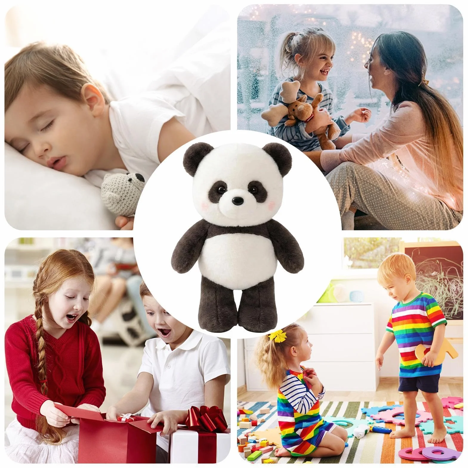 Peluche que corre Panda Gigante 60 cm Lindos Peluche Oso Que Corre,Animales De Peluches Con Piernas Interactivek,Suave Muñeco Acolchado Lindos Y Adorable Para Niñas, Niñas Mujeres Hombres