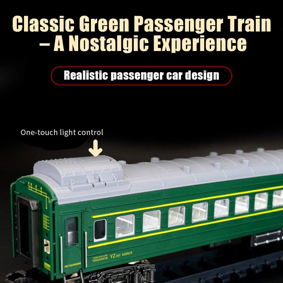 Modelo de locomotora de vapor, juego de tren de Navidad eléctrico RC con carro y pista larga, decoración del hogar y juguetes para entusiastas de los trenes