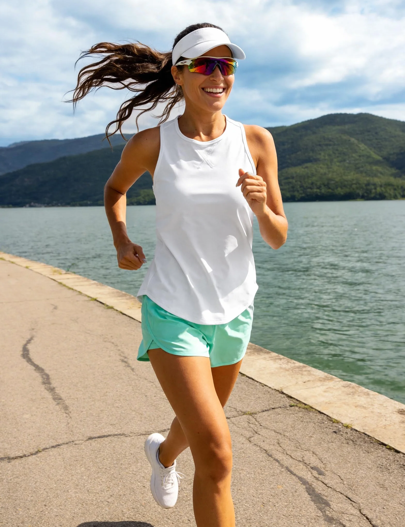 Gyabnw Camiseta Deportiva Mujer Sin Mangas Transpirable Top Fitness Yoga Gym