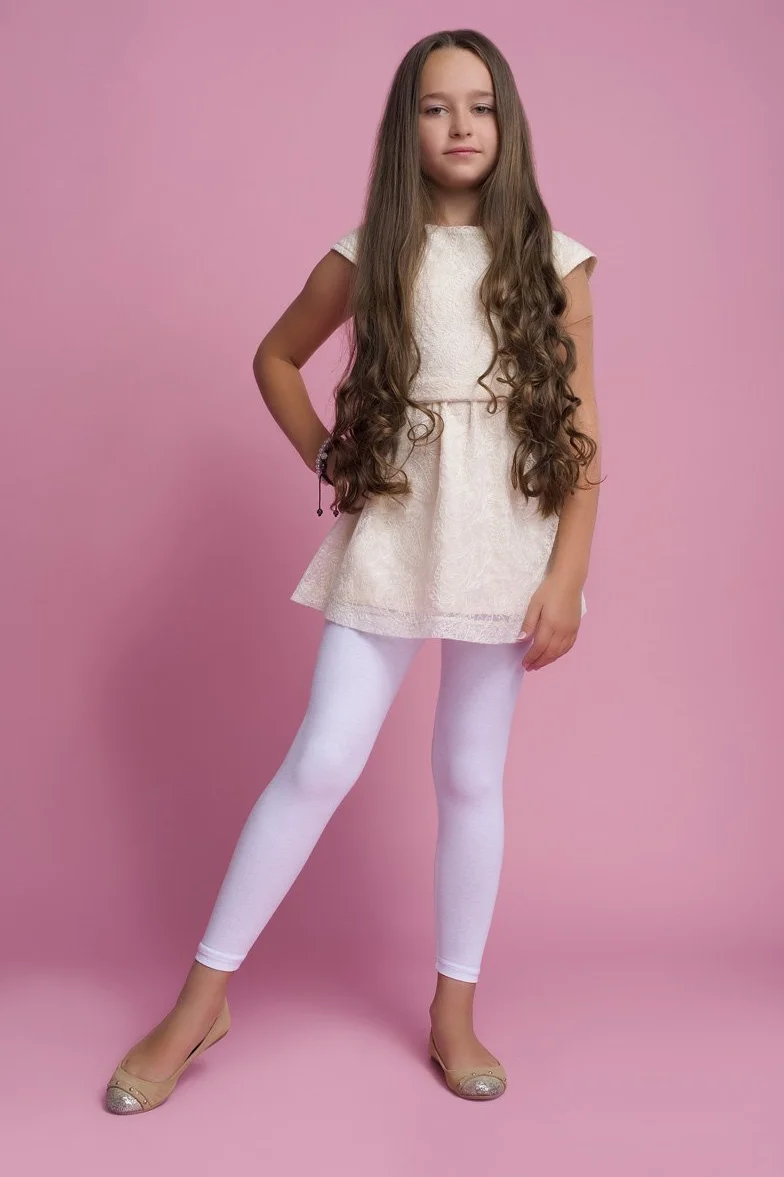 Zoe Leggings de algodón para niñas Pantalones suaves