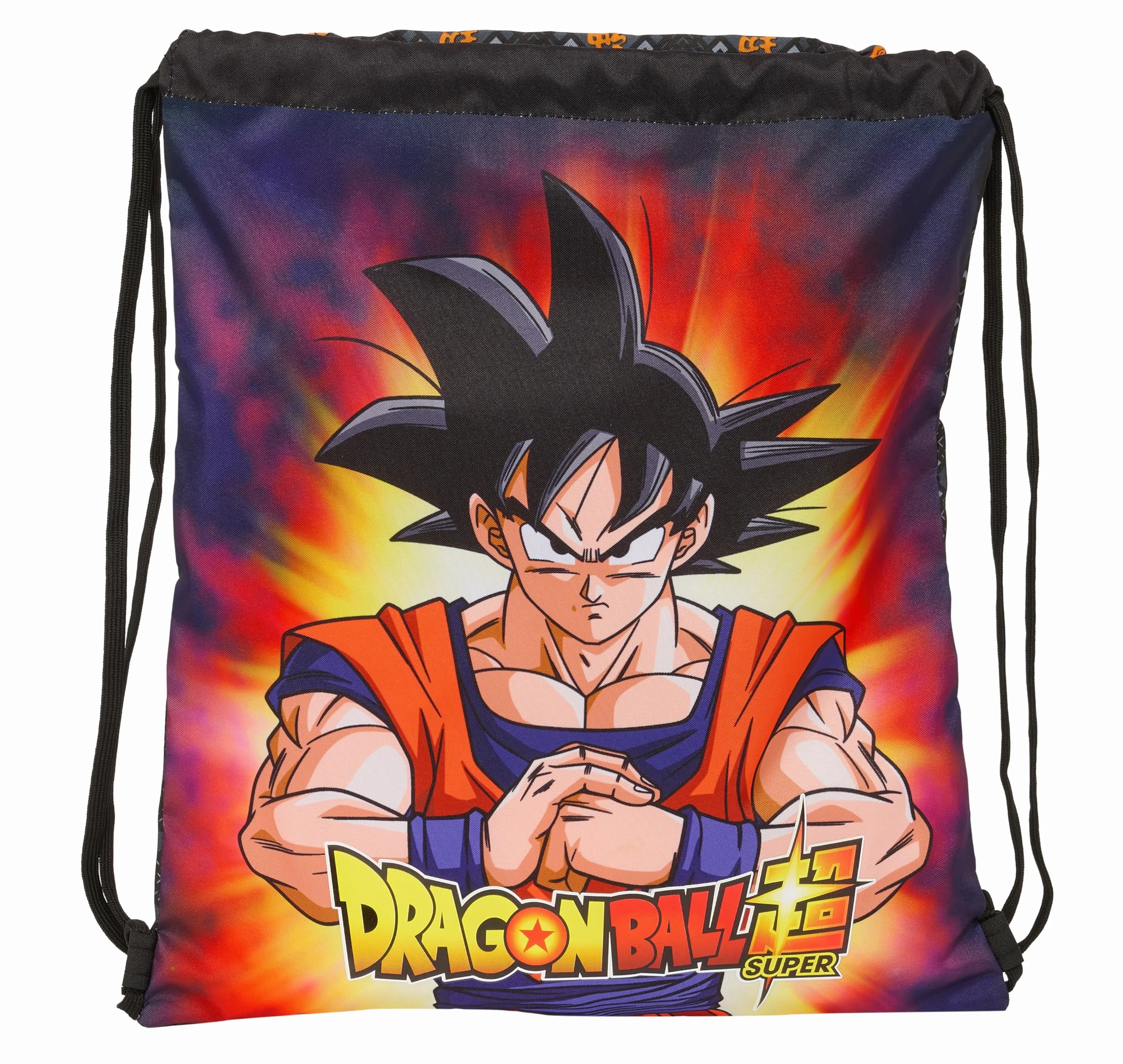 DRAGON BALL Mochila Saco Plano Grande 35x40 cm Negro