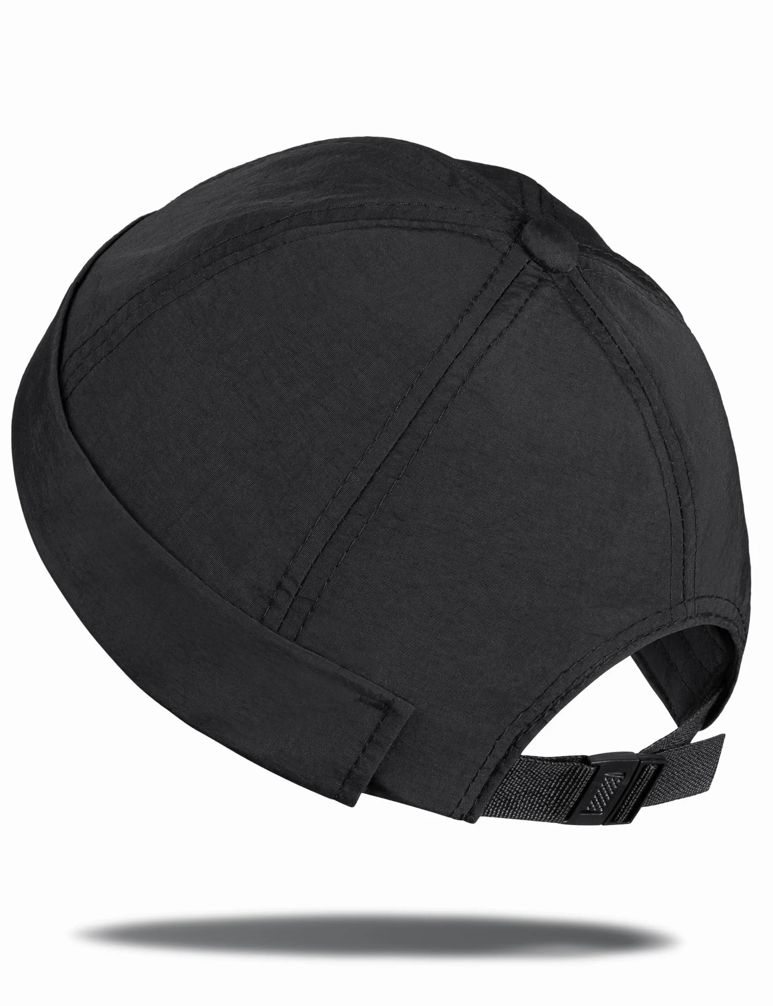 Becellen Gorra Docker Verano Gorro Sin Visera Retro Unisex Beanie Ligero Secado Rápido Negro
