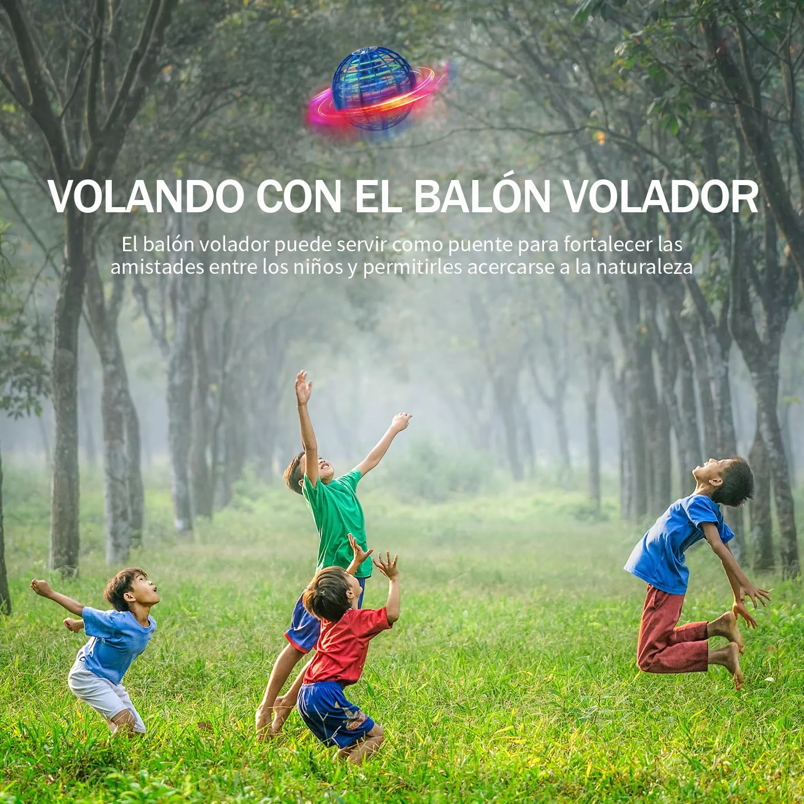Ivtivfu Bola voladora (Azul) Flying Magica Hover Ball Fly UFO Bolas voladoras para niño y niñas, Juguetes para Exteriores para niños, Regalos para niños de 6 7 8 9 10 11 12