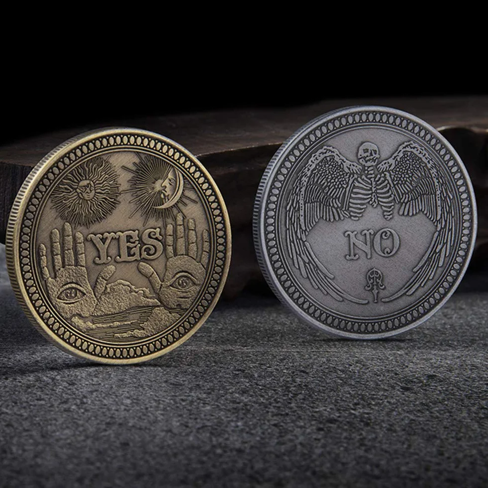 YES/NO Moneda de decisión postal, Sí No Desafío Adornos de Moneda para tomadores de decisiones