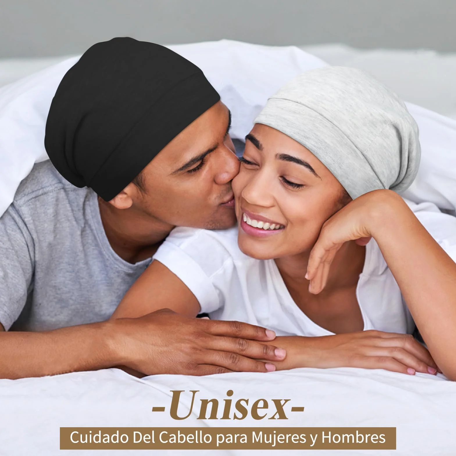 Gorro Satén para Dormir con Forro de Satén Ajustable Unisex Slouch Beanie Suave