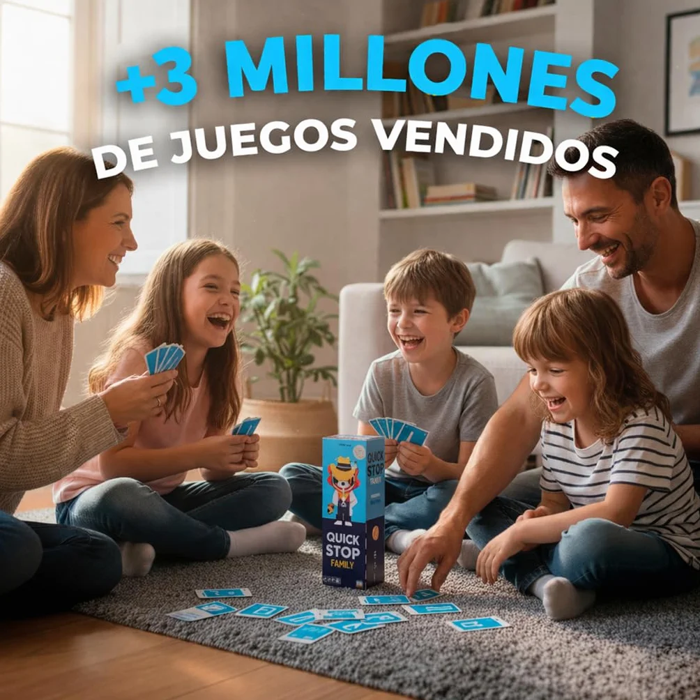 ATM Gaming Quickstop Family Juego de Mesa Rápido Competitivo Regalo Original