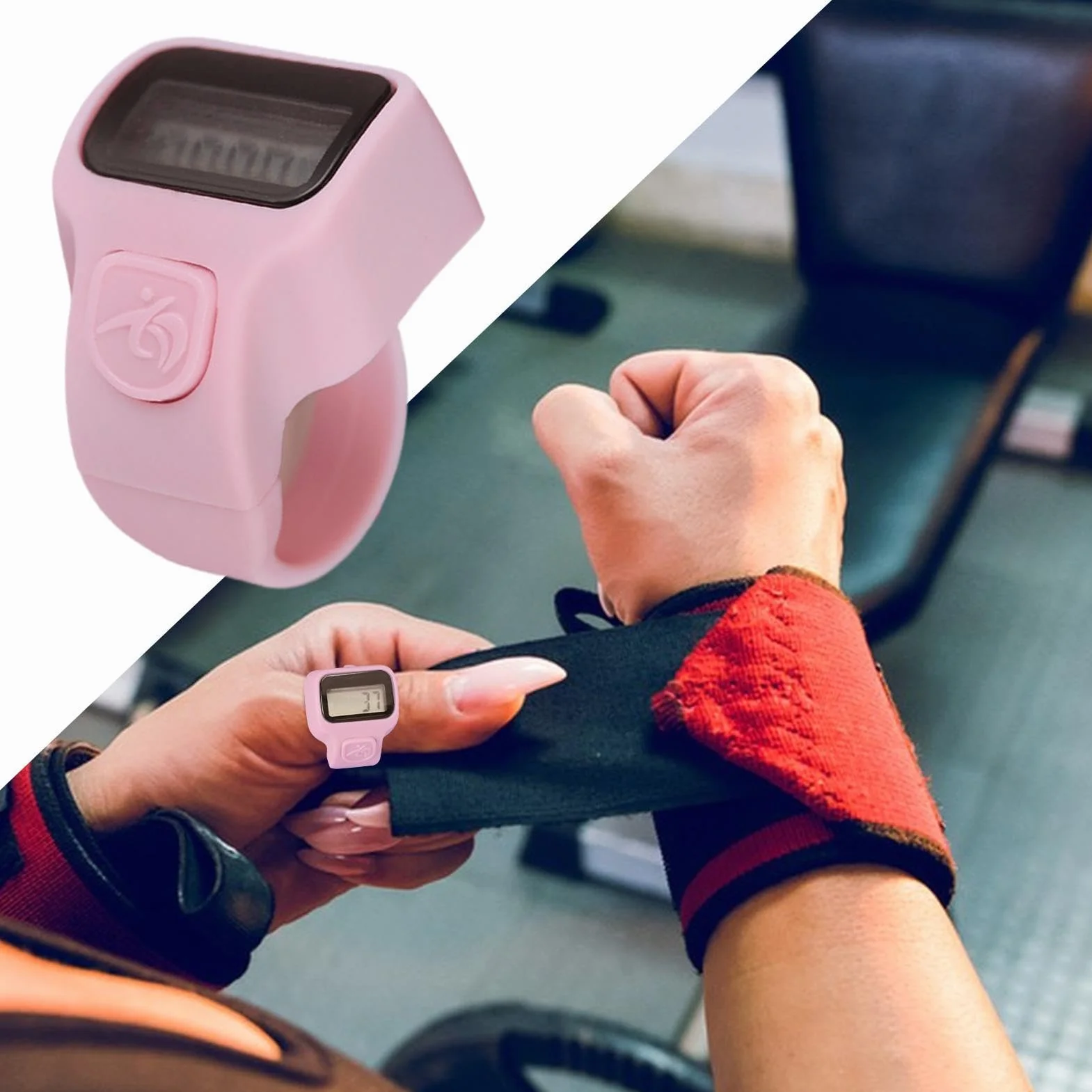 Electronic Finger Counter Portable LCD Handheld Clicker Multifunctional Running Timer Tracker Sports Counting Accessory