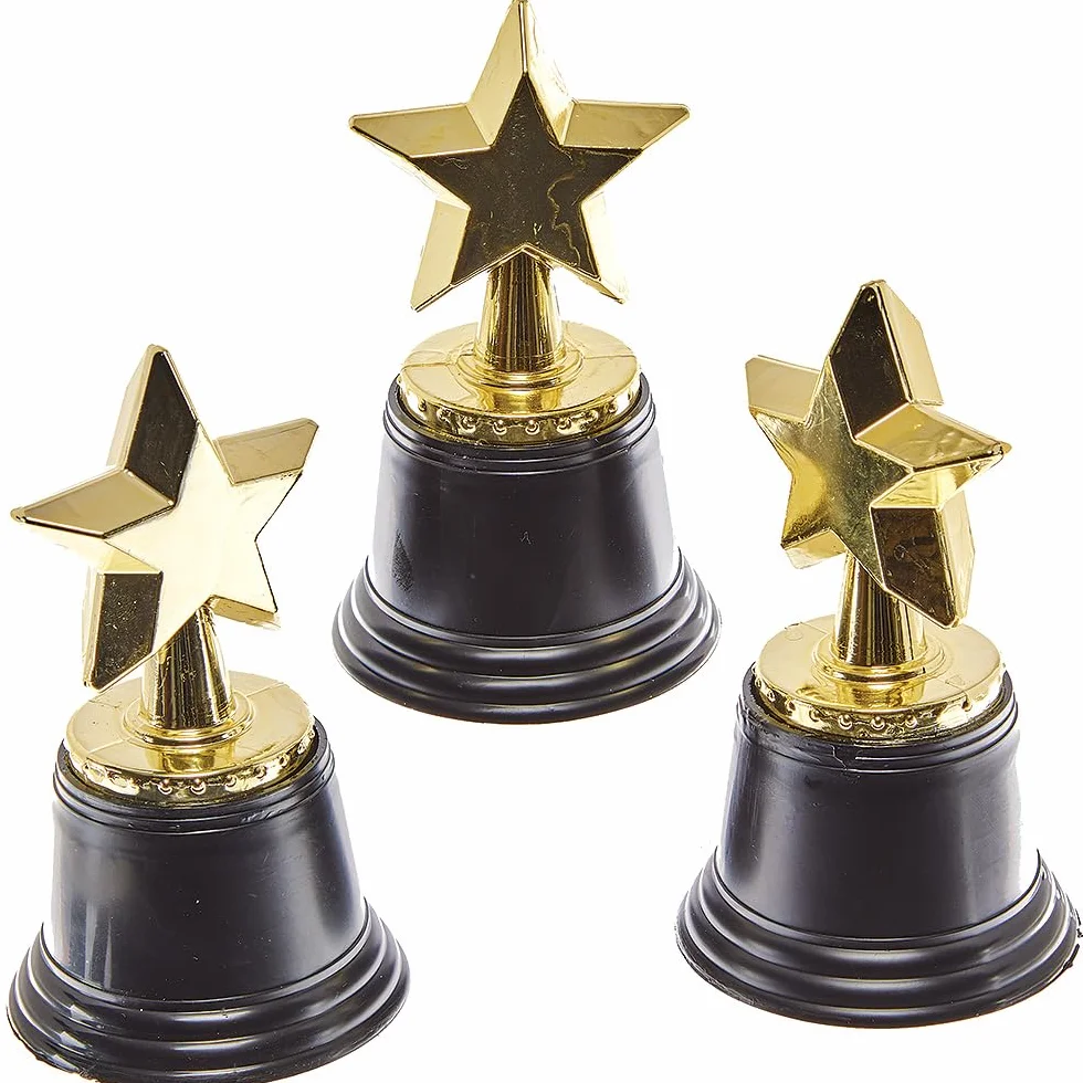 Baker Ross FN149 Trofeos Estrella - Pack de 4, Trofeo de Ceremonia Deportiva