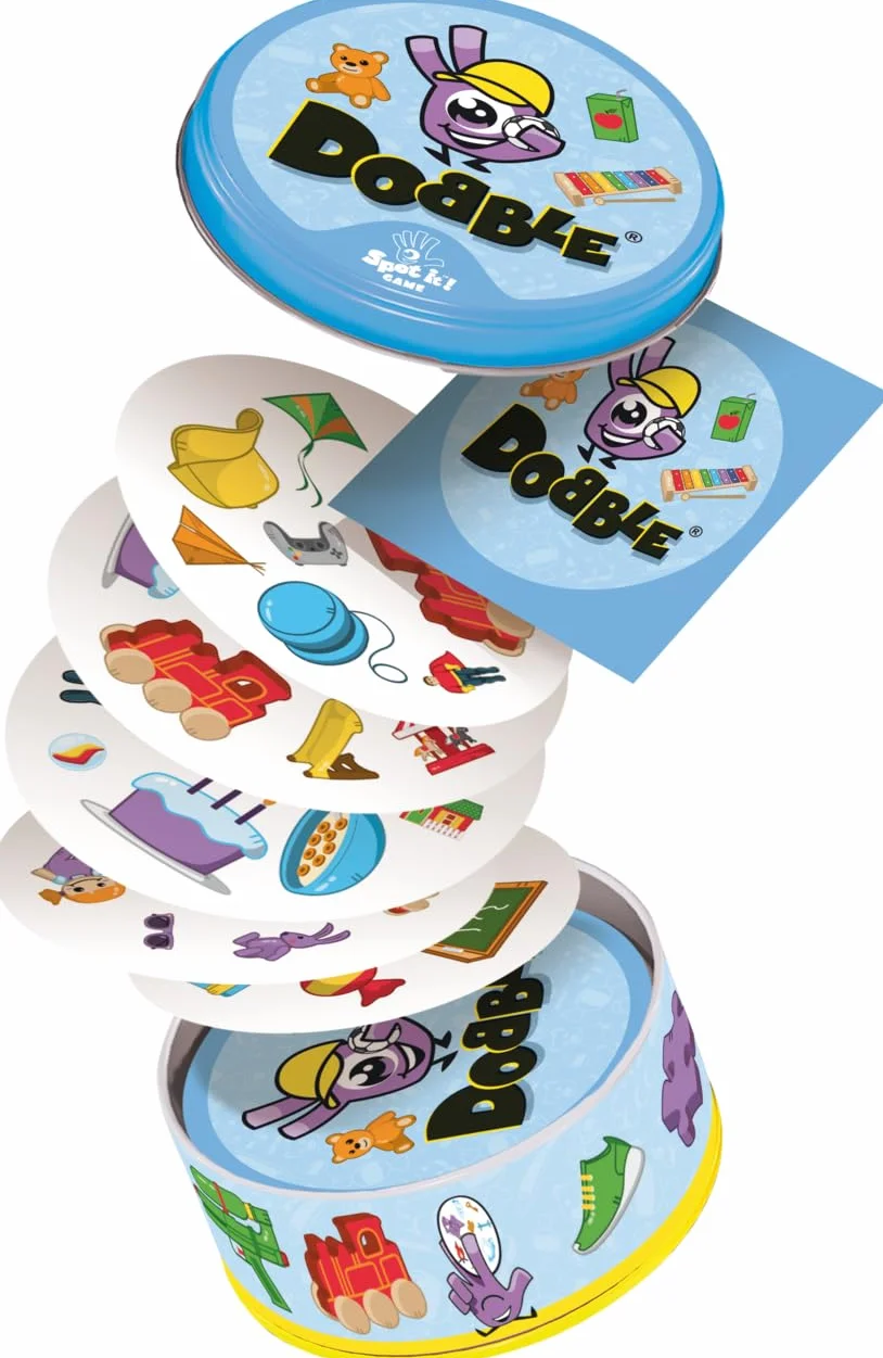 Asmodee Dobble Kids, Juego de Cartas Infantil de Acción y Reflejos, A Partir de 3 Años, De 2 a 8 Jugadores, 15 Minutos por Partida, En Español